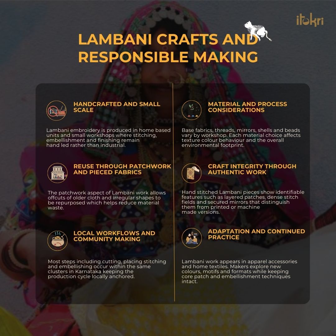 Lambani tribal embroidered wall hanging with mirror work