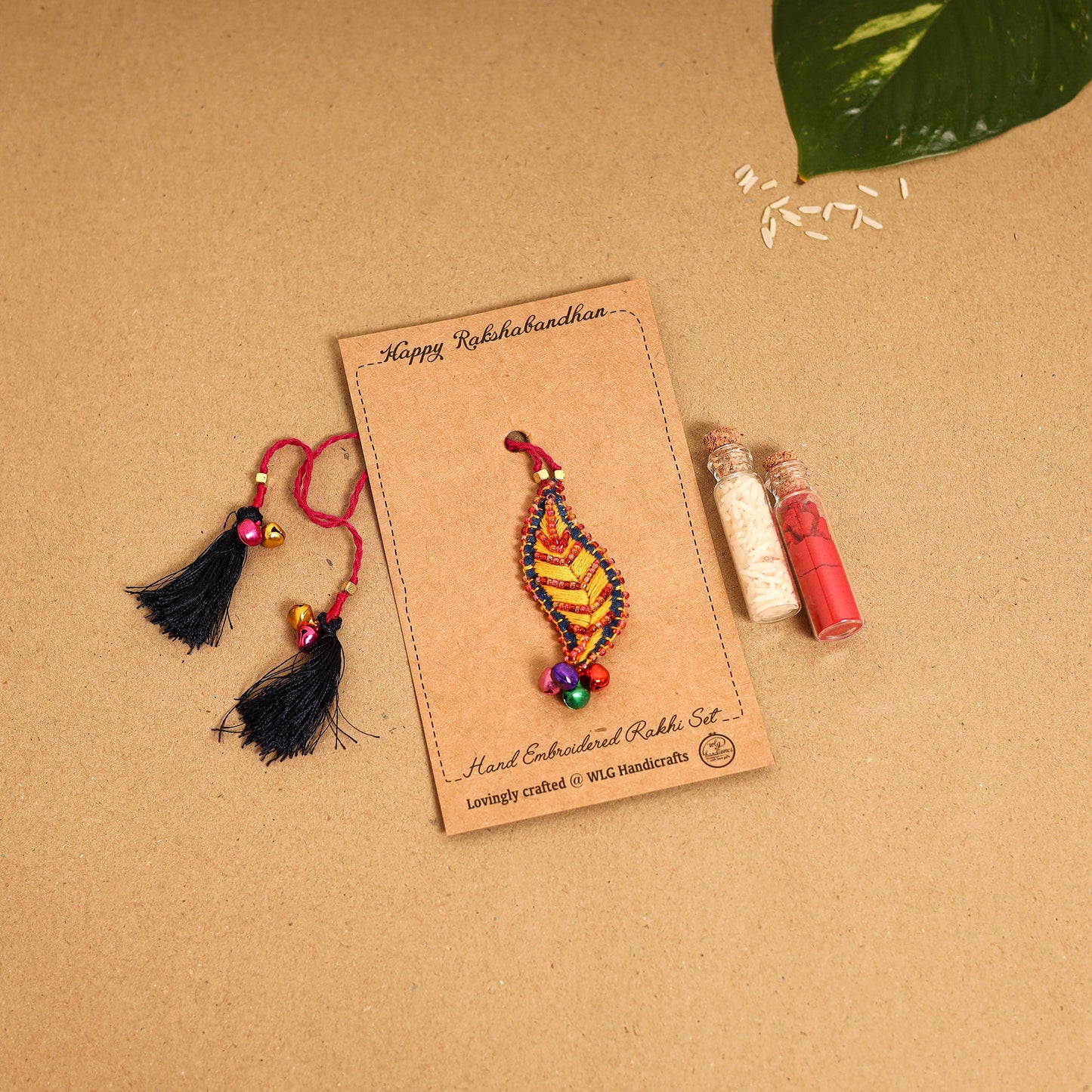 Leaf Ornament - Handmade Felt Lumba Rakhi
