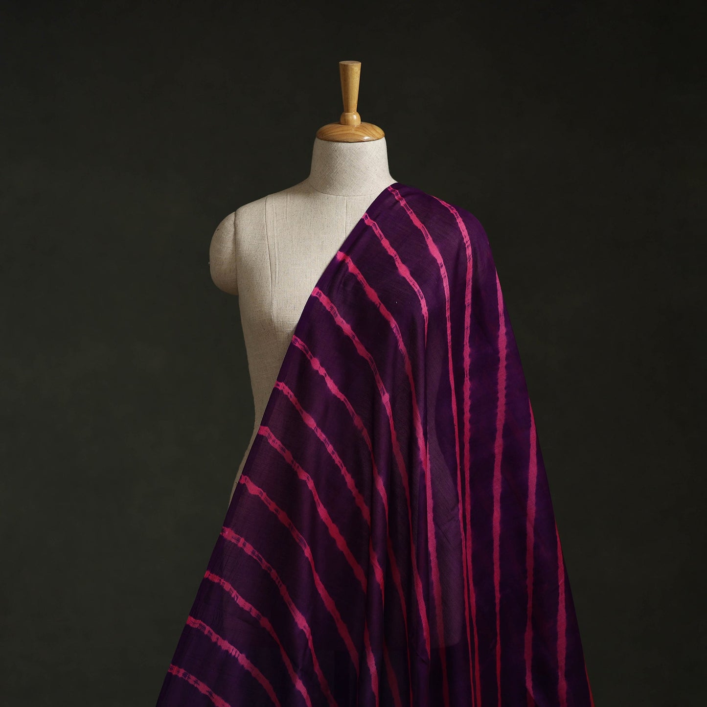 Leheriya tie-dye chanderi silk fabric 06 - handcrafted