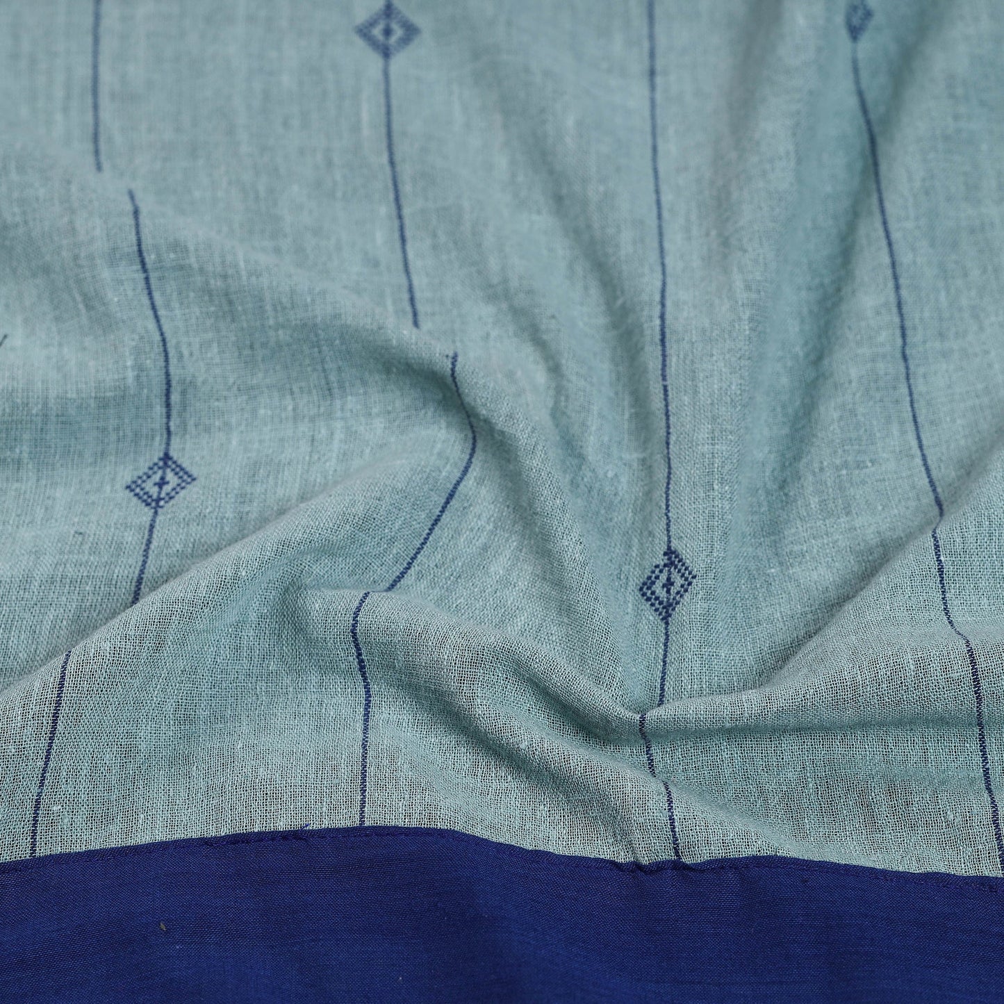 Light blue - organic kala cotton handloom blouse piece 20