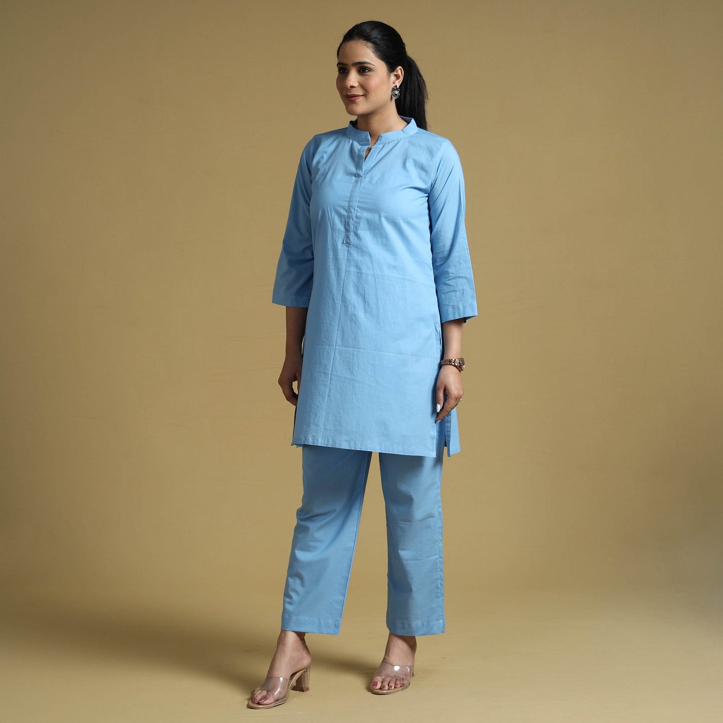 Plain Dyed Cotton Co-Ord Set
