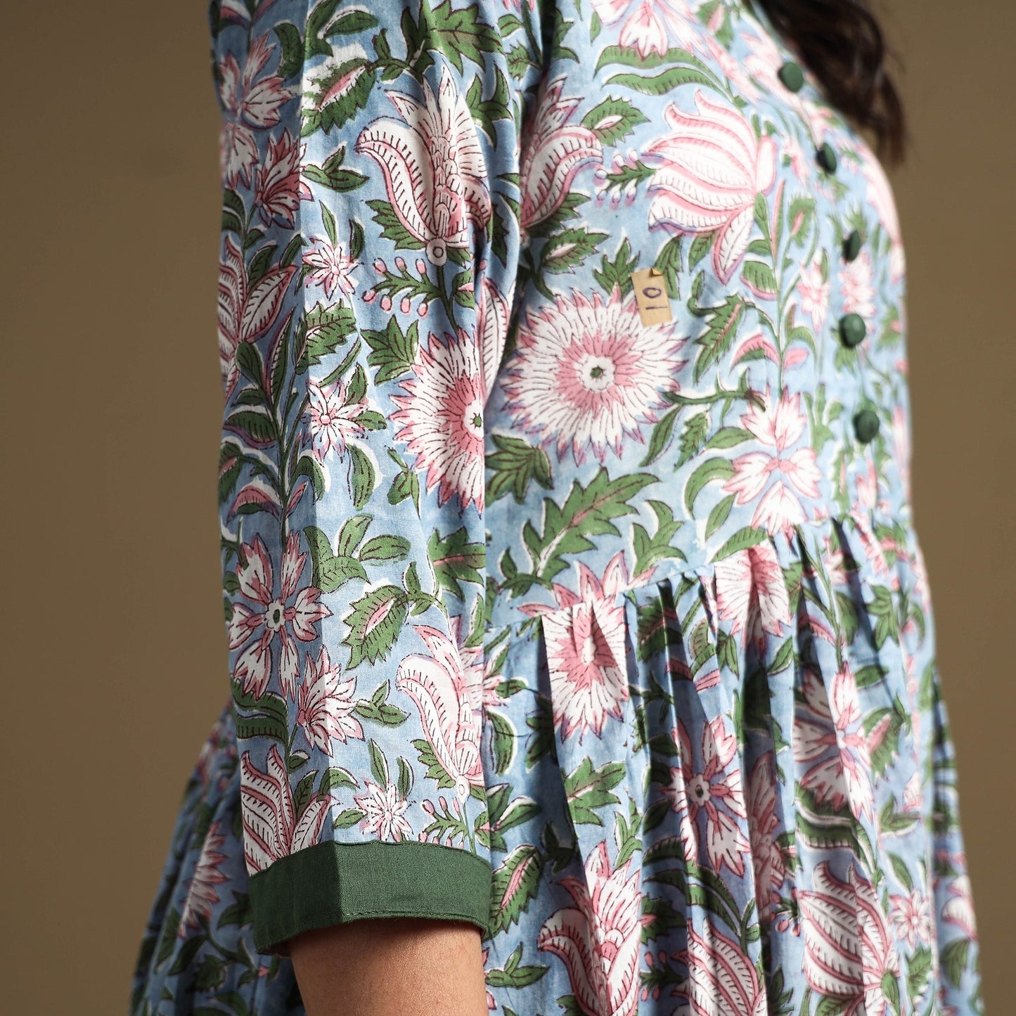 Buy Sanganeri Block Printed Cotton Flared Dress Online at iTokri.com