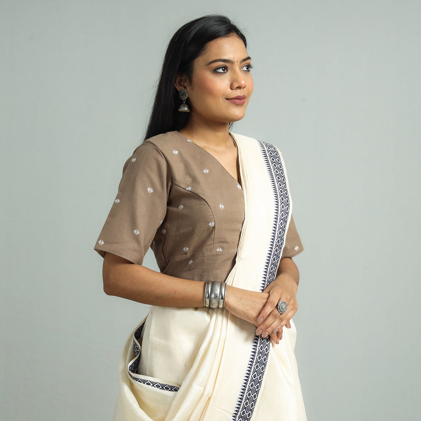 Jacquard Stitched Blouse