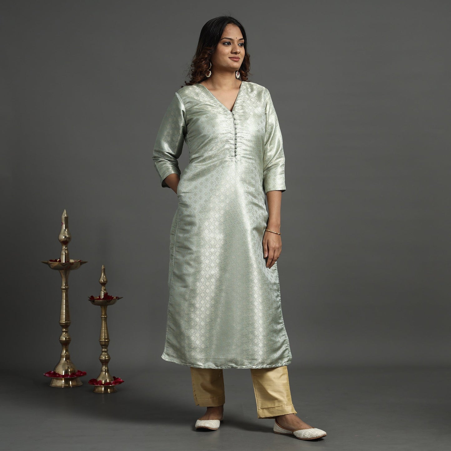 Banarasi Silk Kurta with Pant Set