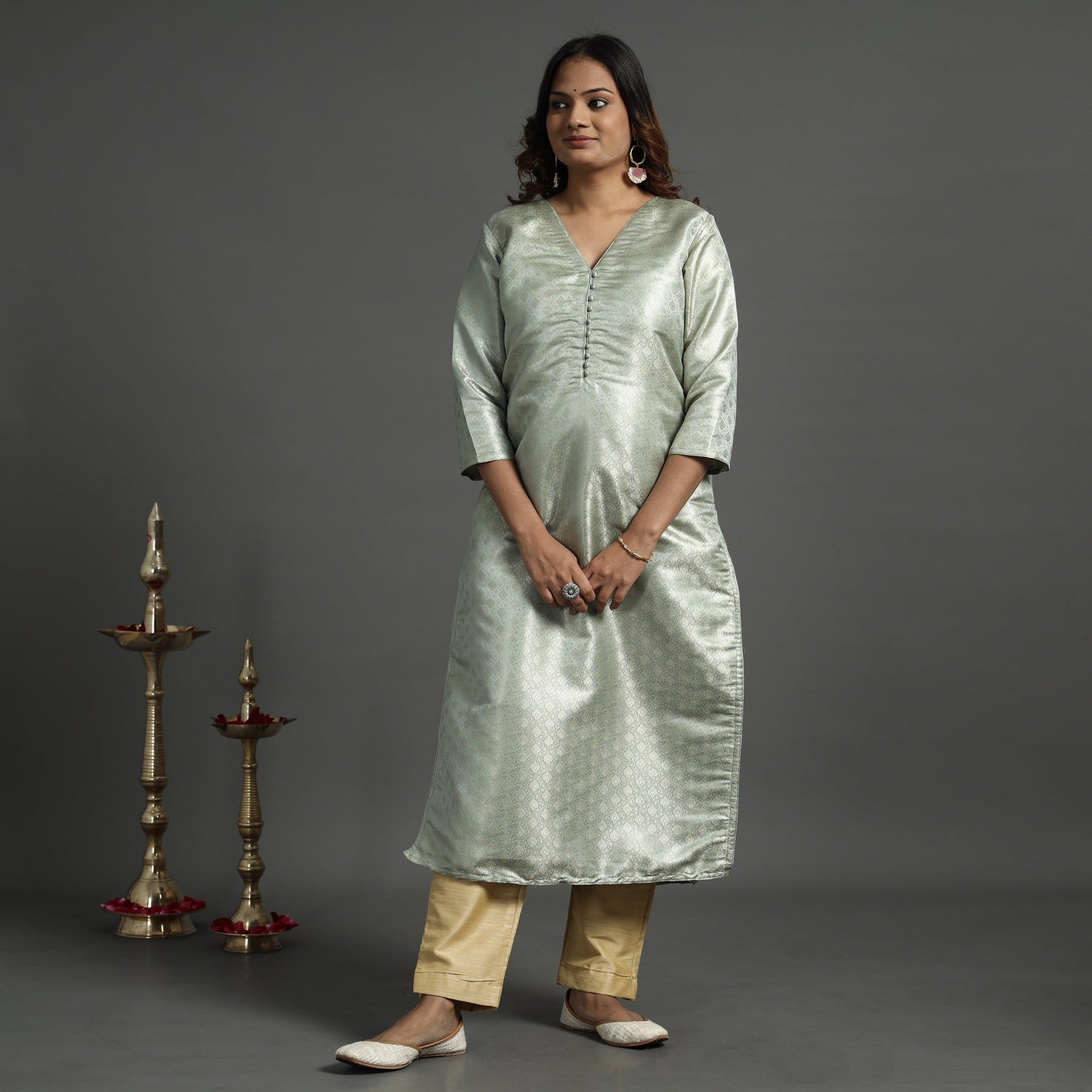 Banarasi Silk Kurta with Pant Set