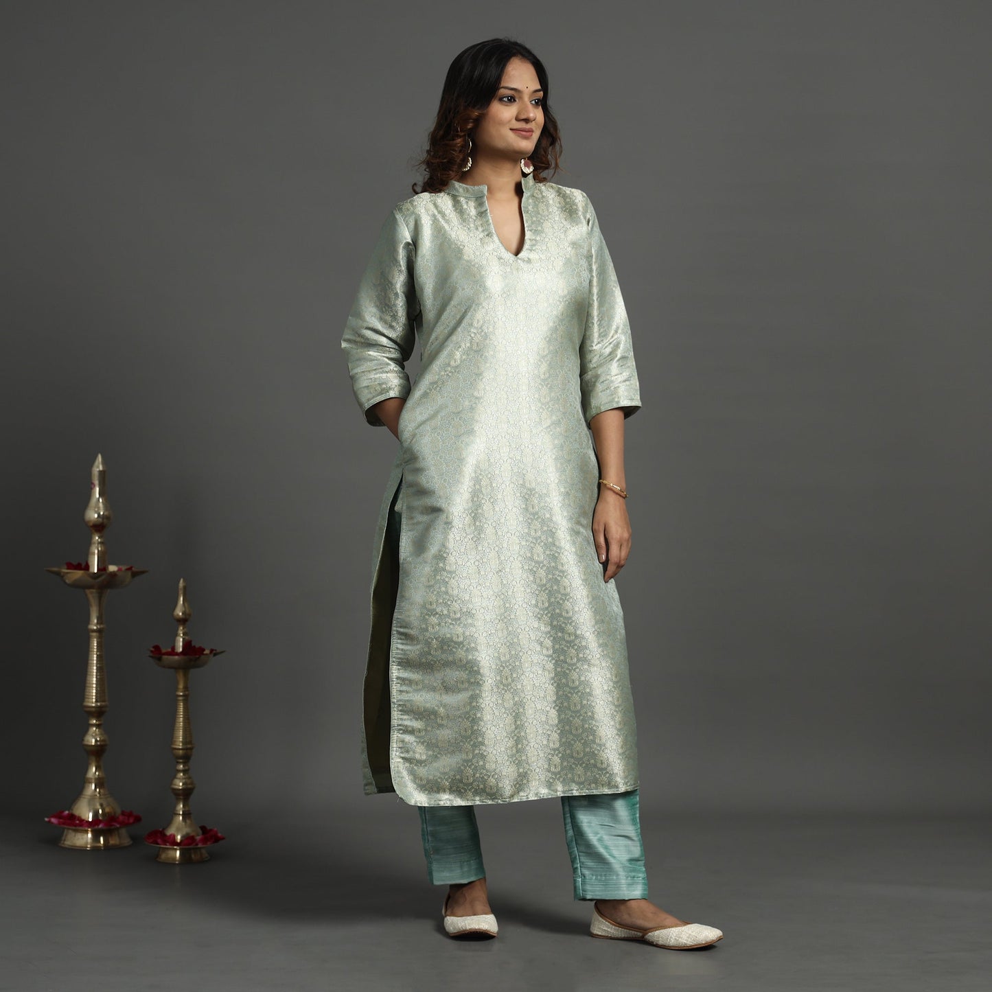 Banarasi Silk Kurta with Pant Set