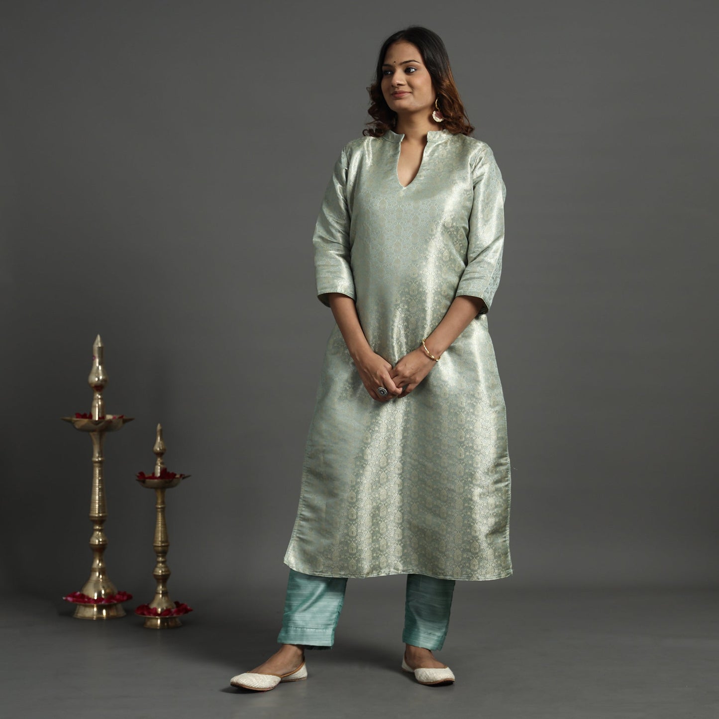 Banarasi Silk Kurta with Pant Set