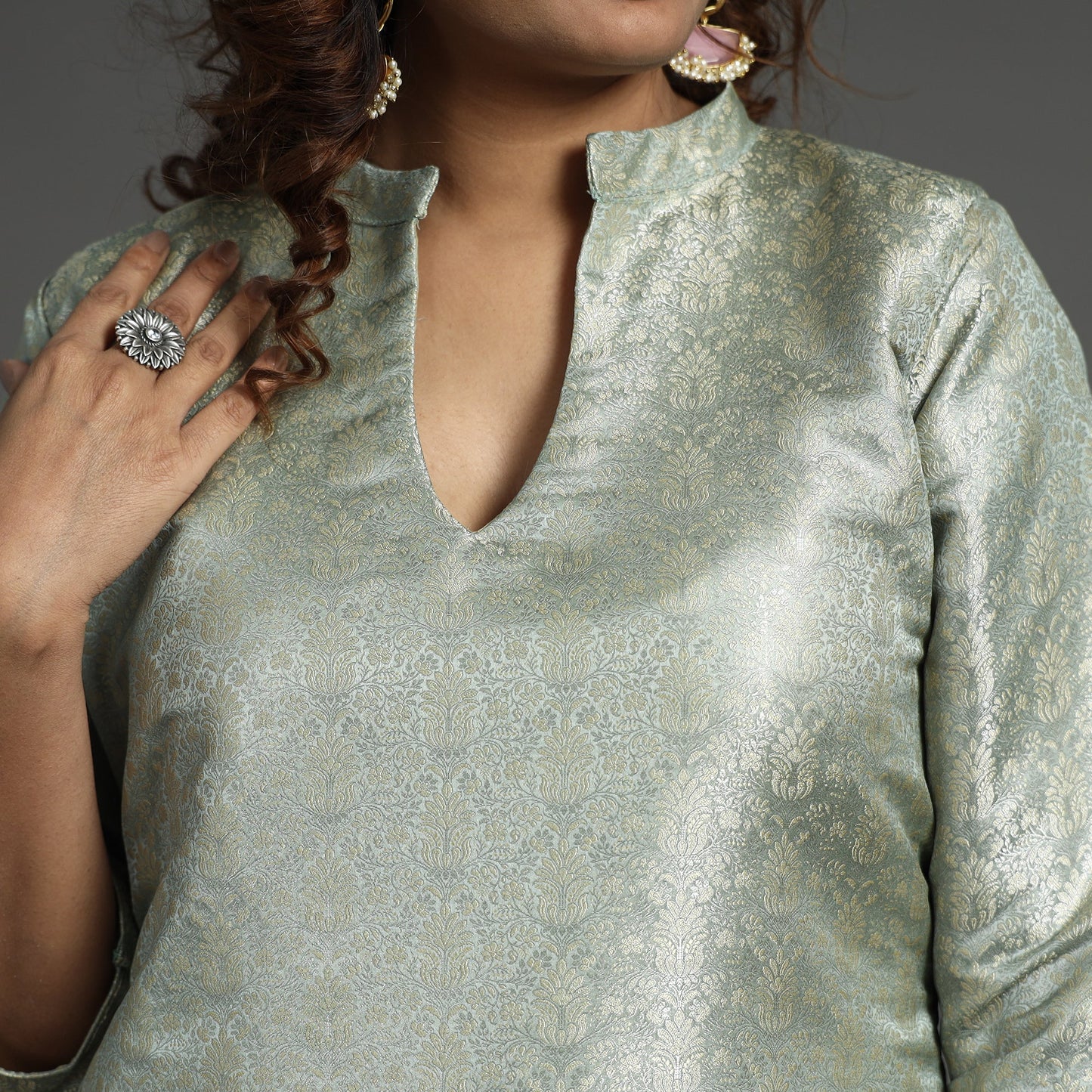 Banarasi Silk Kurta with Pant Set