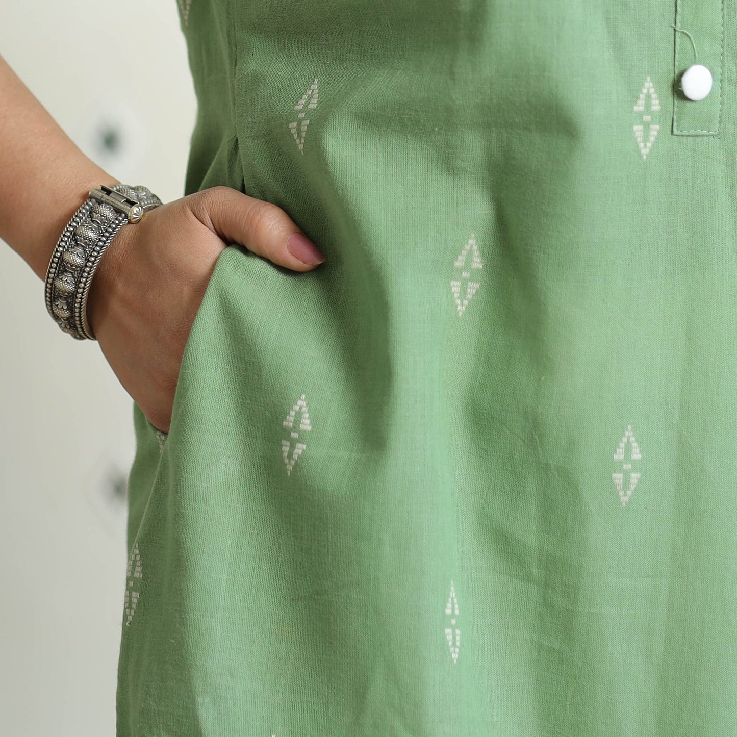 Buy Jacquard Cotton Straight Kurta for Women