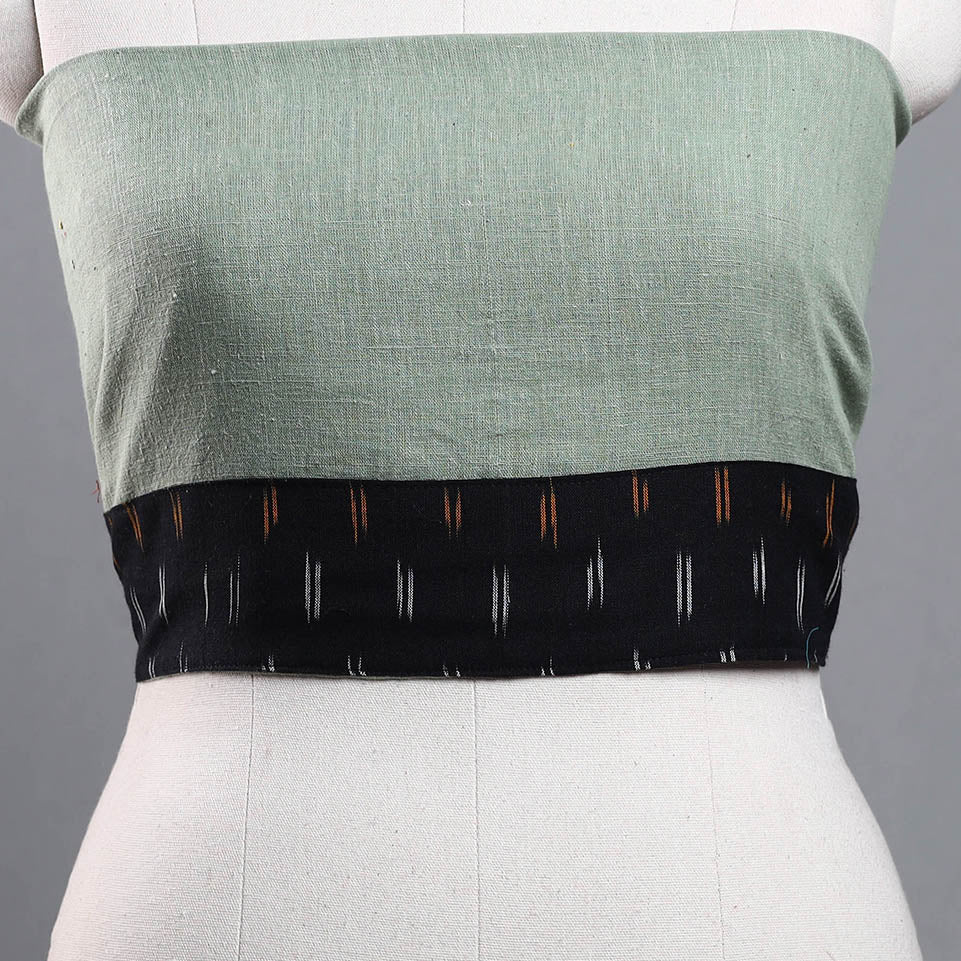 Light green - organic kala cotton handloom blouse piece 34