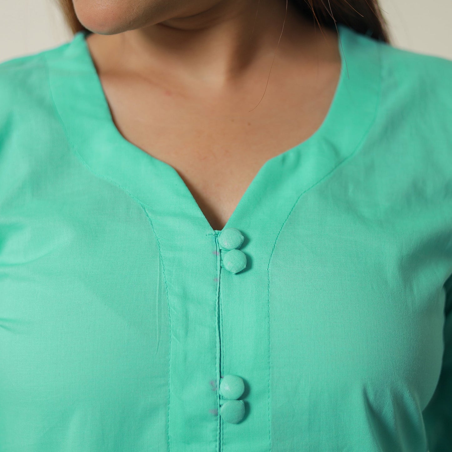 Plain Cotton Long Straight Kurta 03
