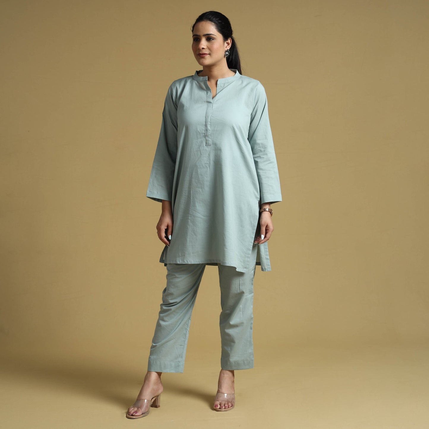 Plain Dyed Cotton Co-Ord Set