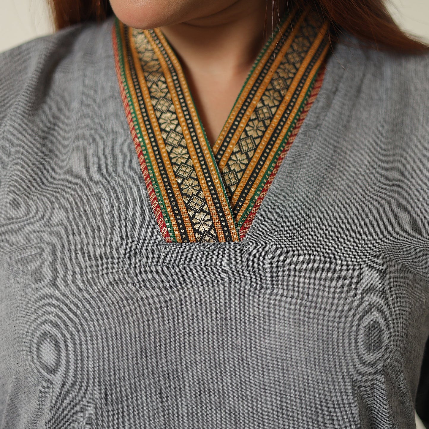 Light Grey - Dharwad Cotton Straight Kurta 10