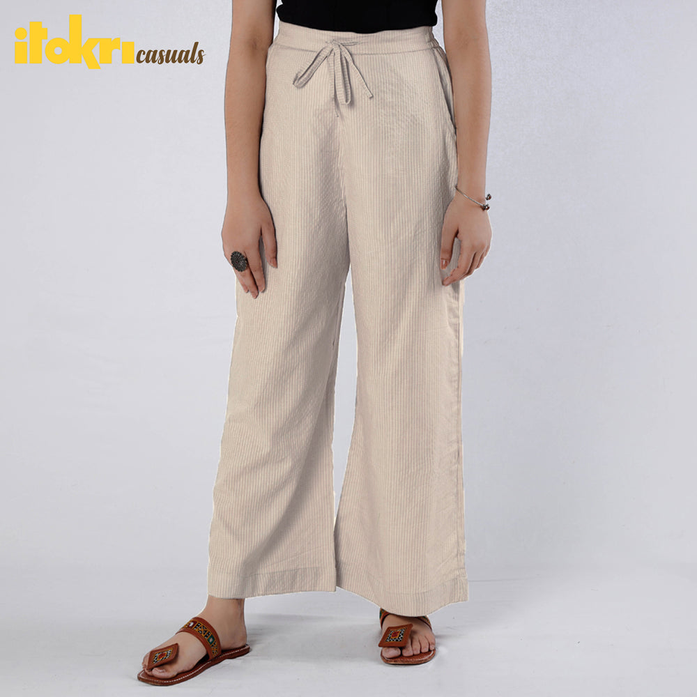Running Stitch Cotton Palazzo by iTokri Casuals