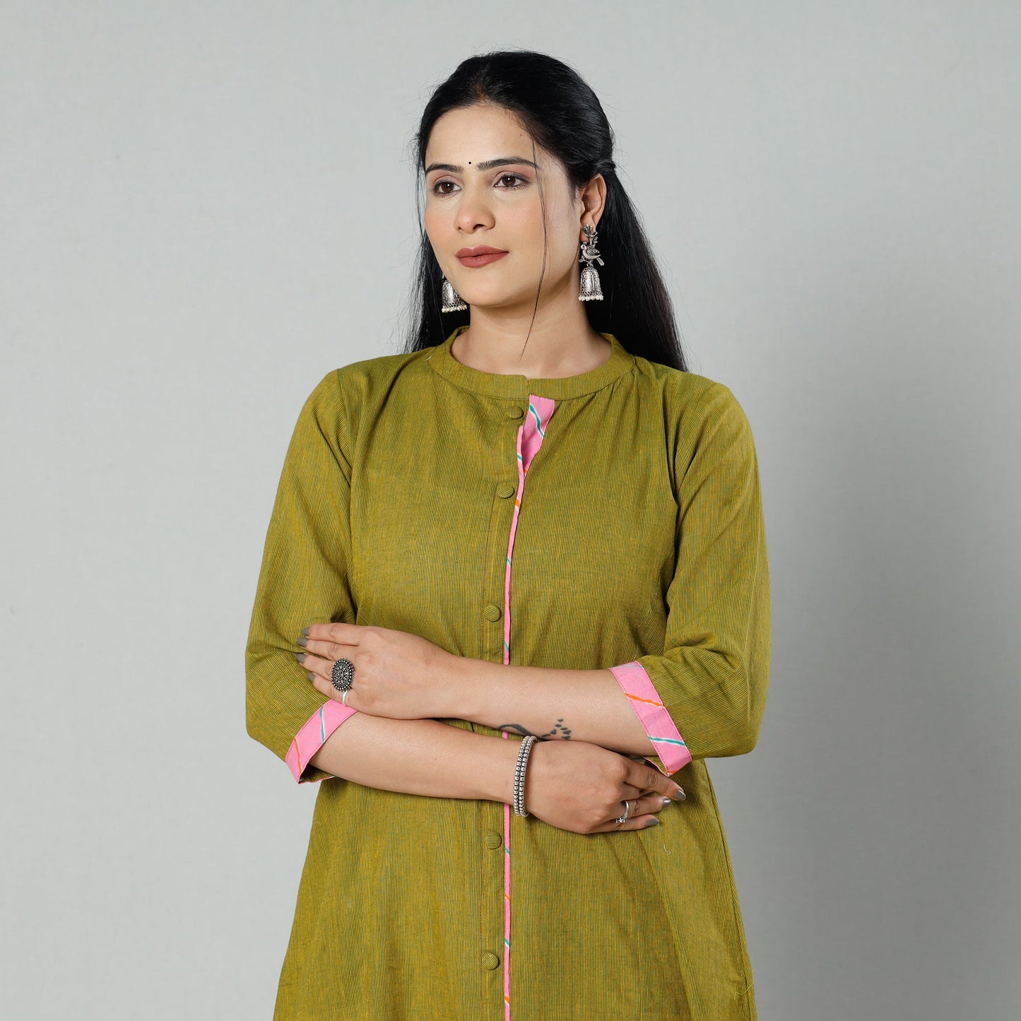 Plain Cotton Long Kurta Online at iTokri.com