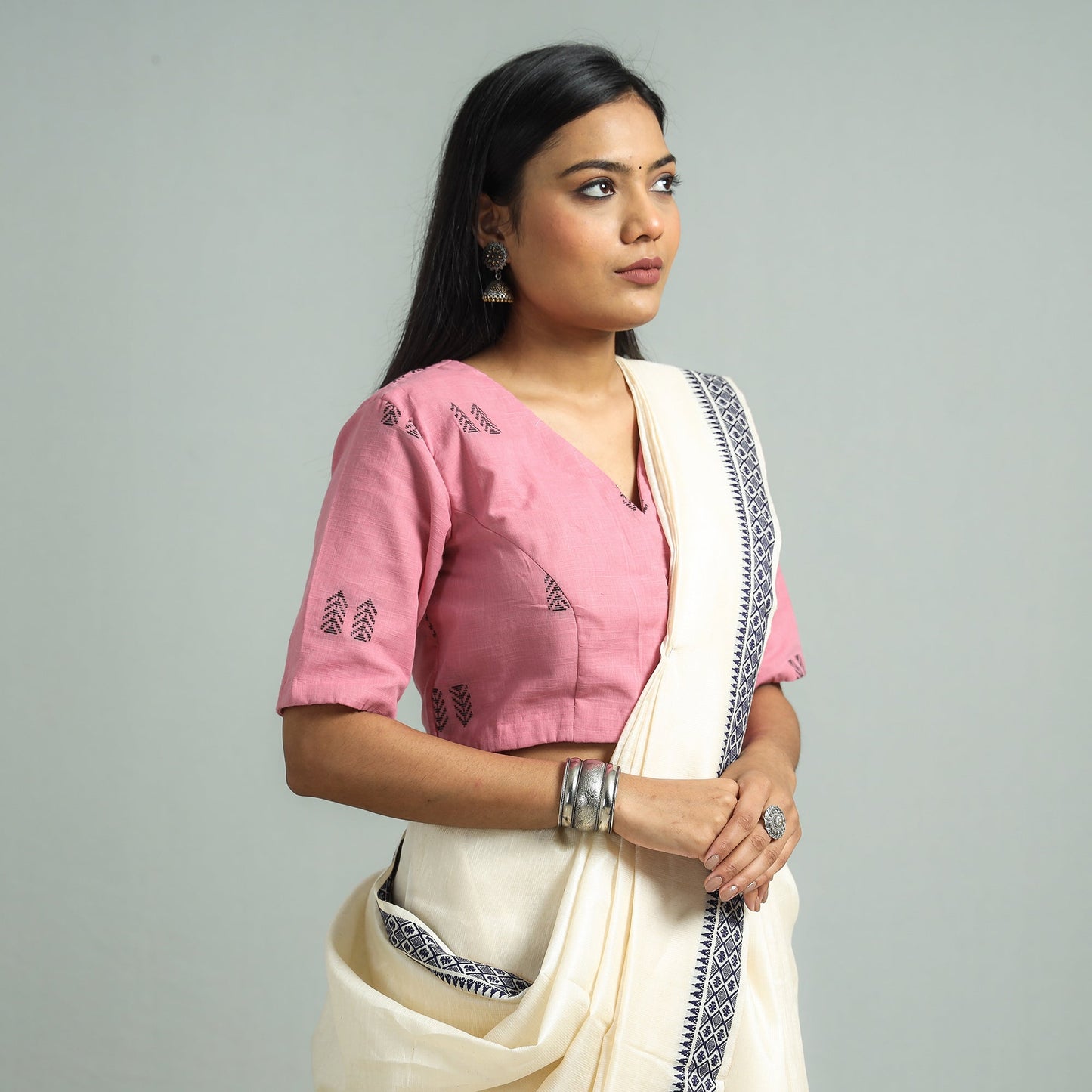 Jacquard Stitched Blouse