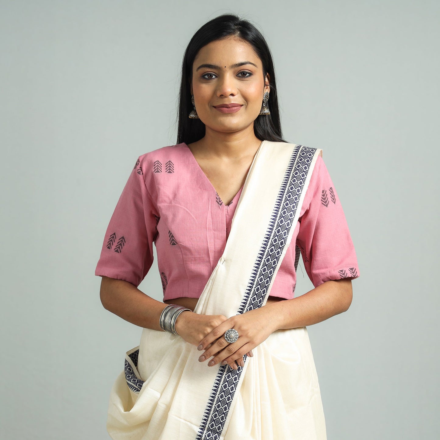 Jacquard Stitched Blouse