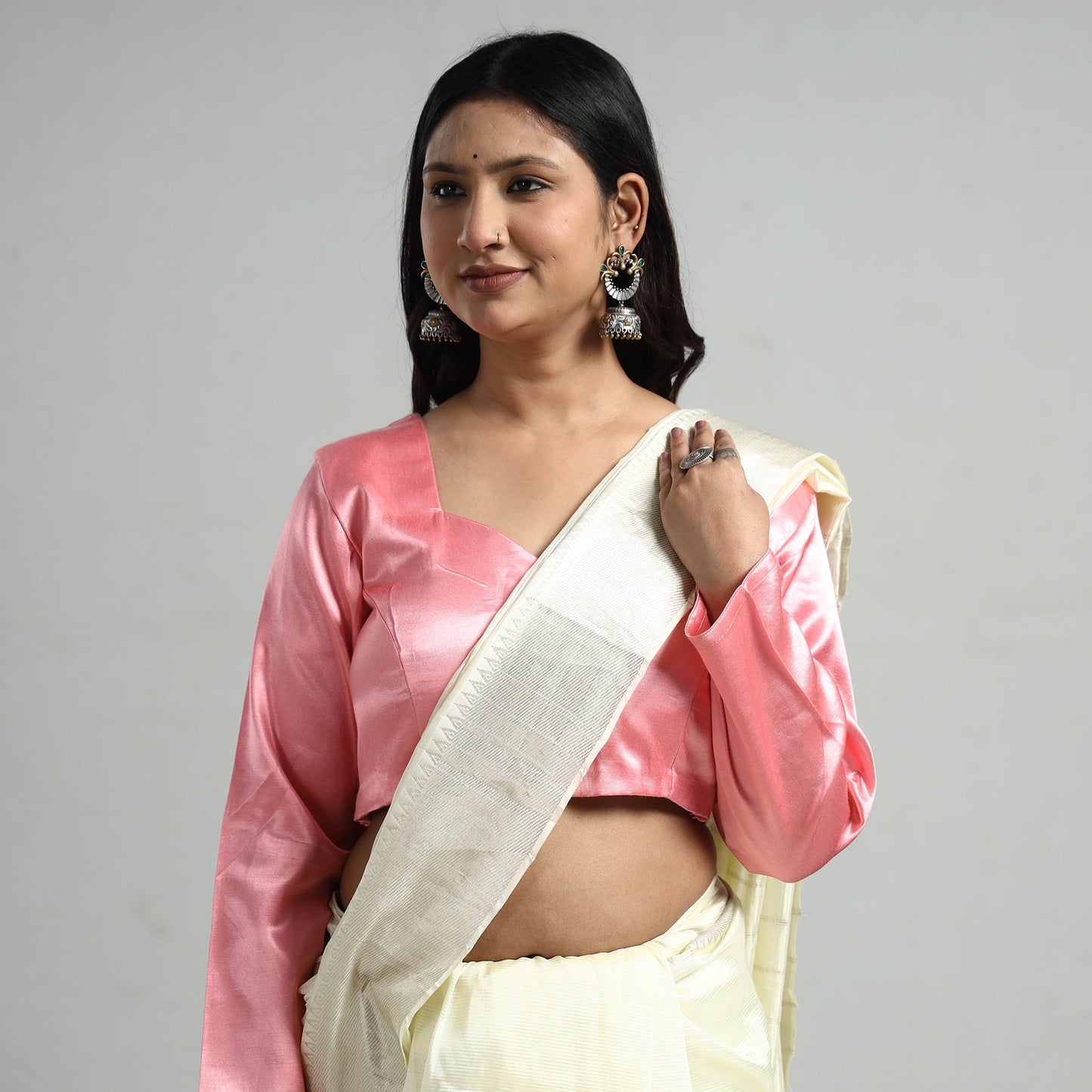 Buy Mashru Silk Plain Stitched Blouse Online at iTokri.com