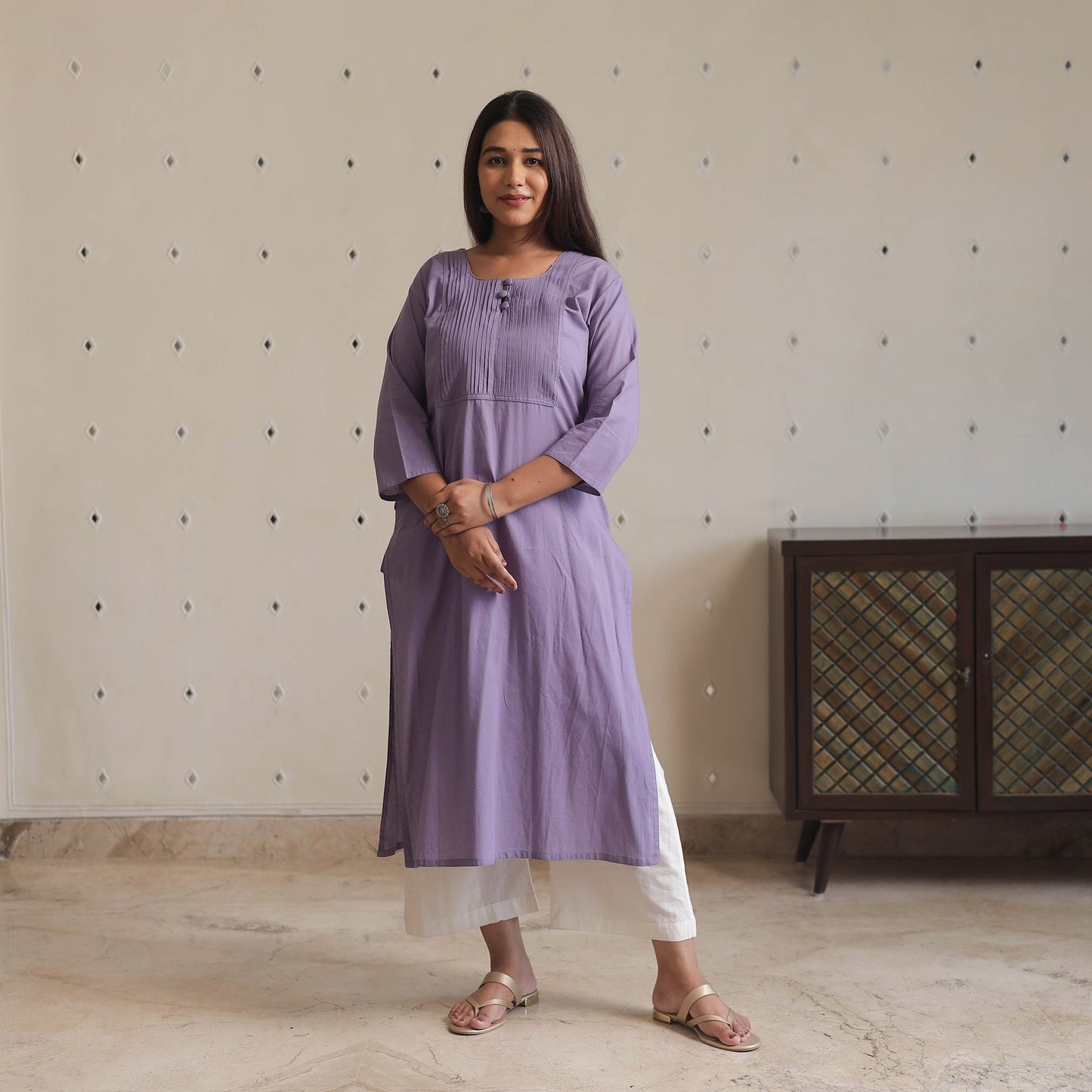Plain Cotton Long Kurta