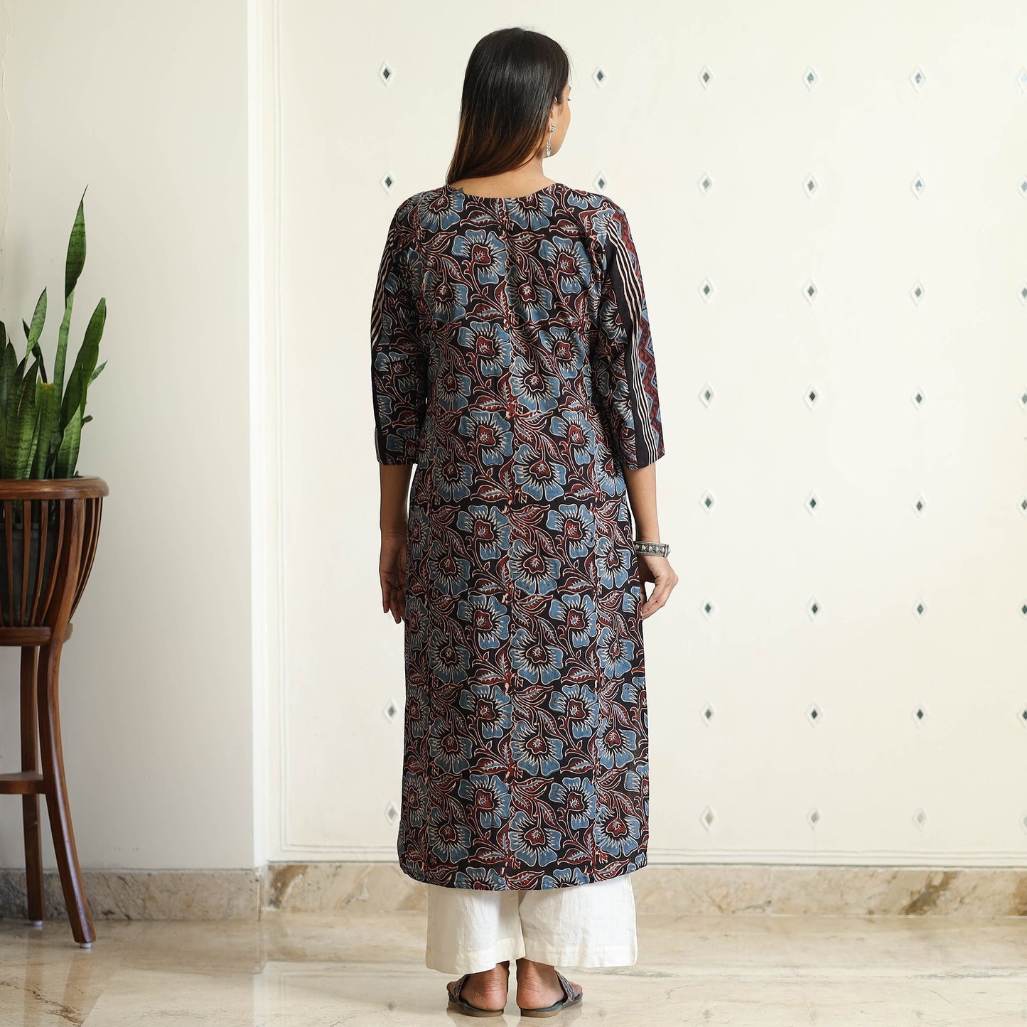 Limited Stock! Ajrakh Block Printed Cotton Straight Kurta