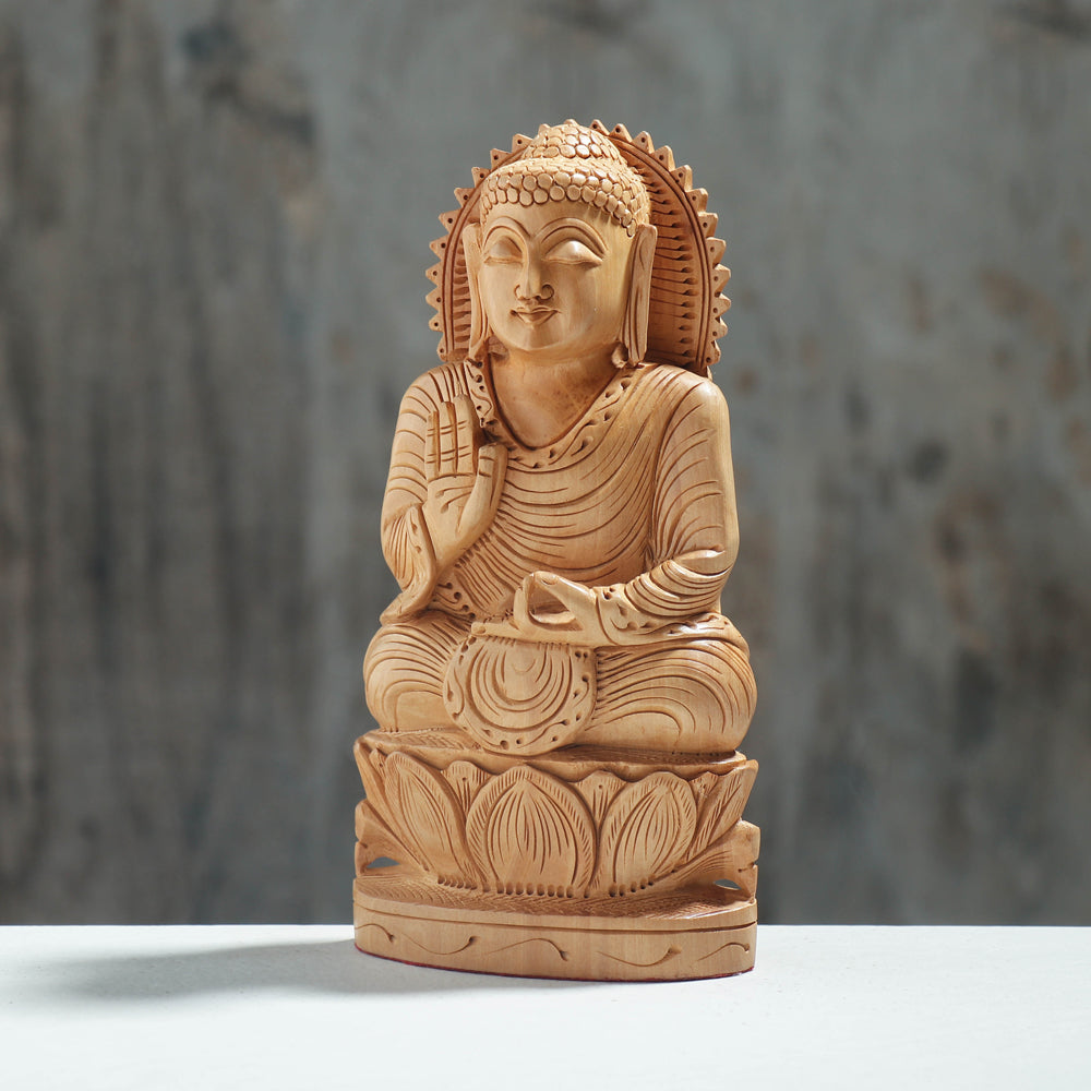Handcarved Kadam Wood Sculpture