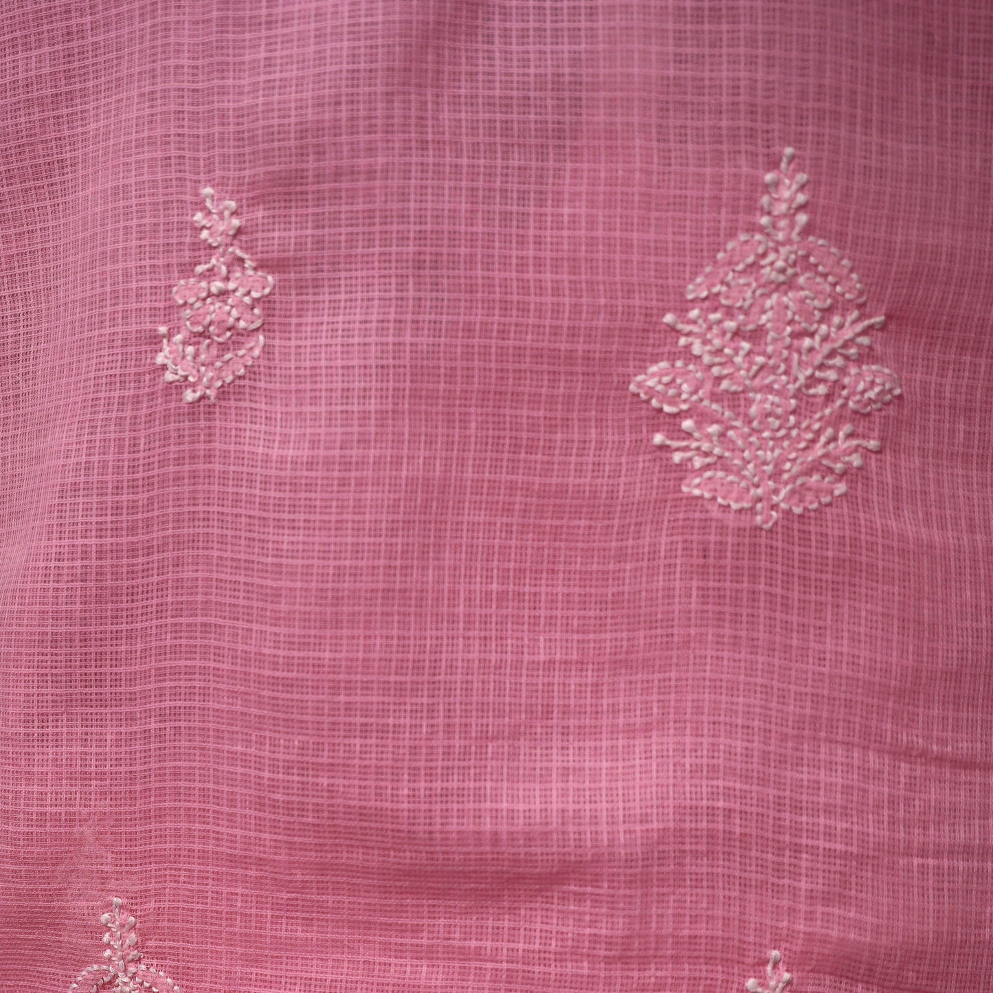Lucknowi chikankari hand embroidered kota doria cotton 2pc