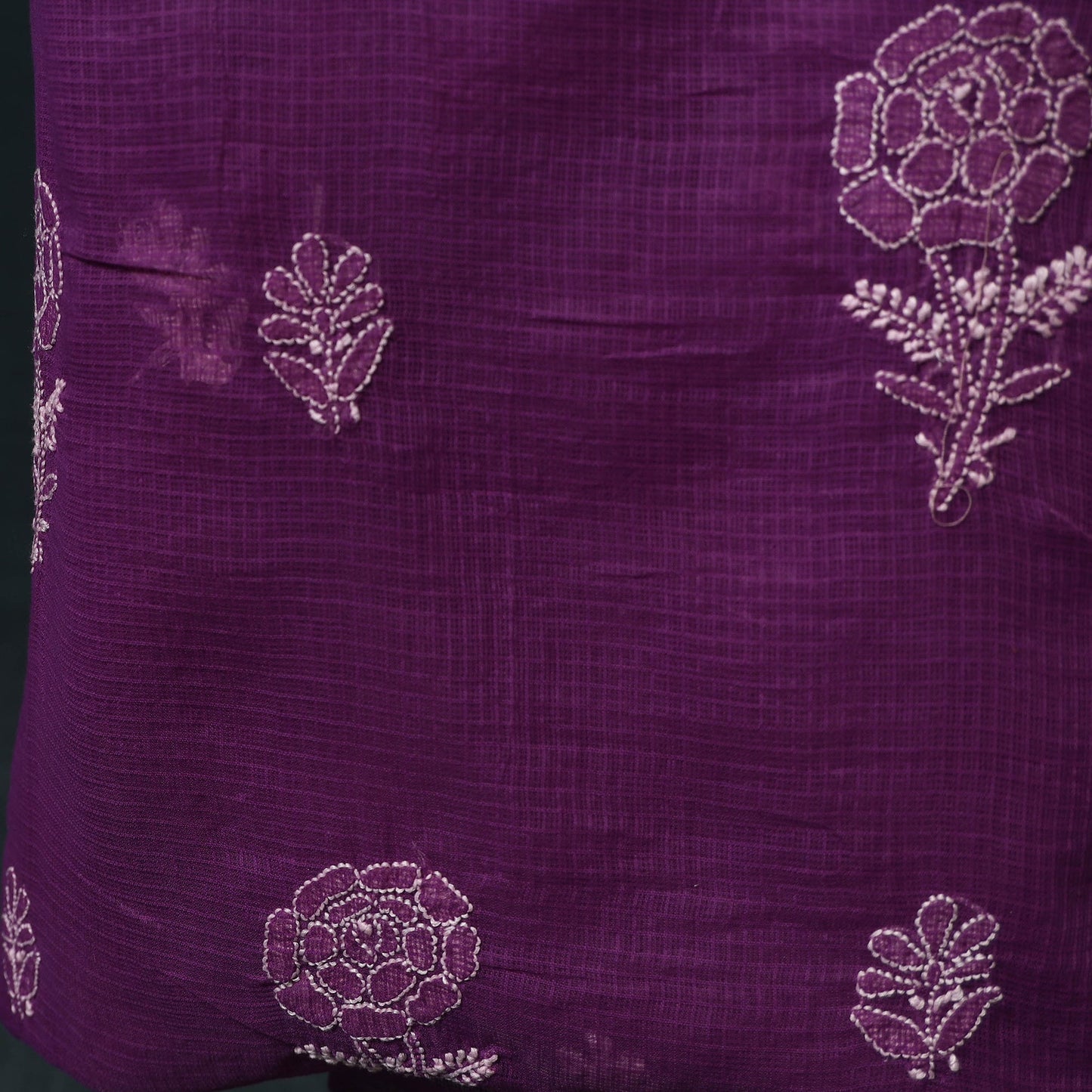 Lucknowi chikankari hand embroidered kota doria cotton 2pc