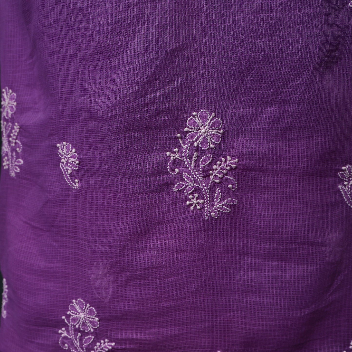 Lucknowi chikankari hand embroidered kota doria cotton 2pc