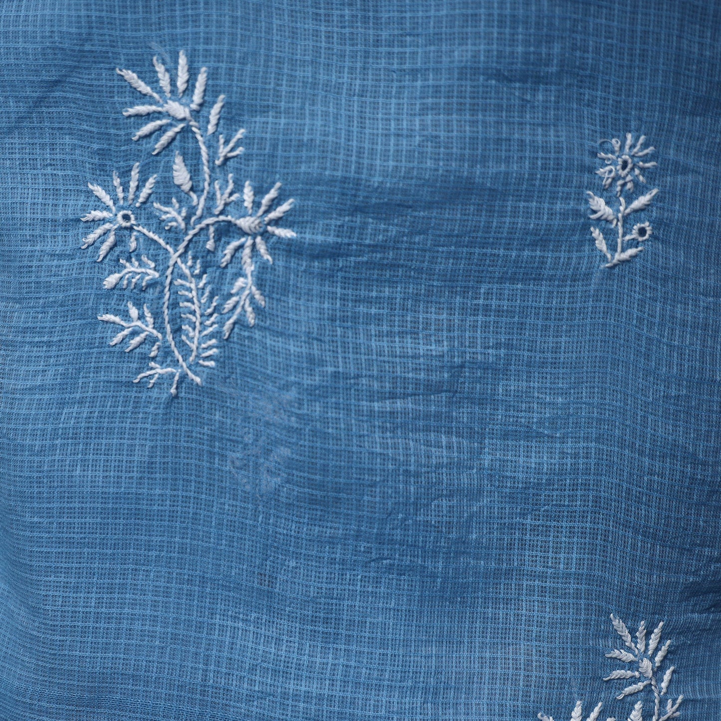 Lucknowi chikankari hand embroidered kota doria cotton 2pc