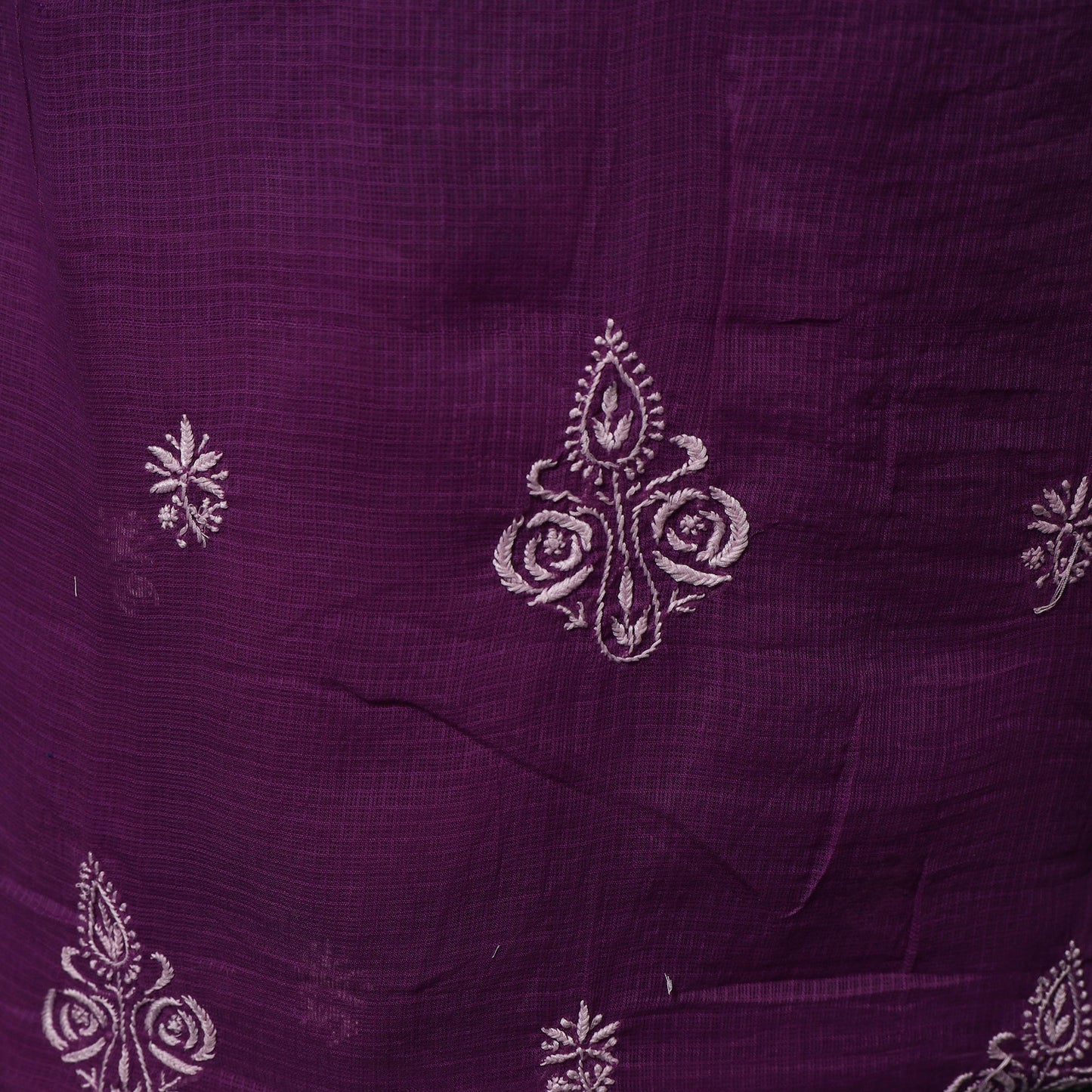 Lucknowi chikankari hand embroidered kota doria cotton 2pc