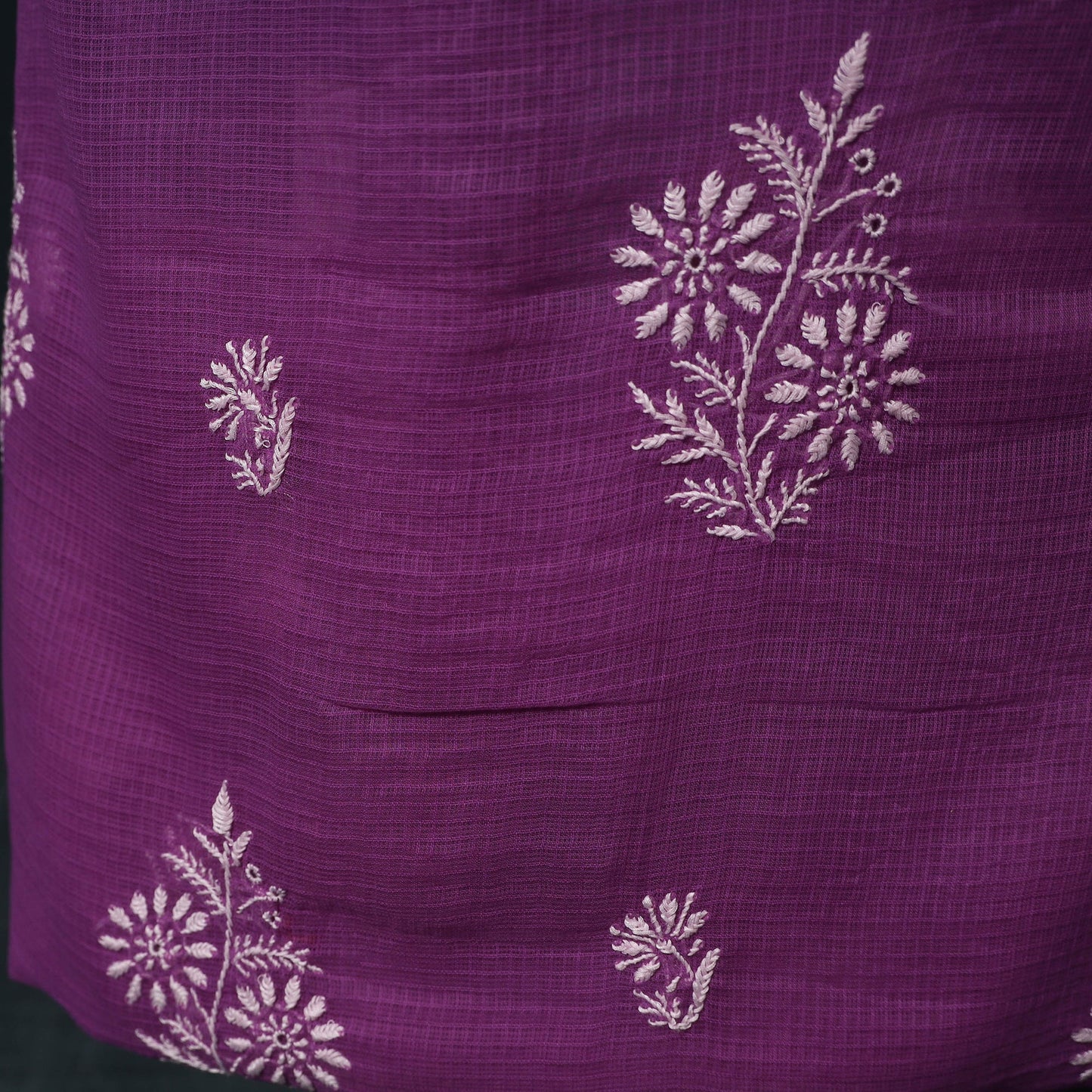 Lucknowi chikankari hand embroidered kota doria cotton 2pc