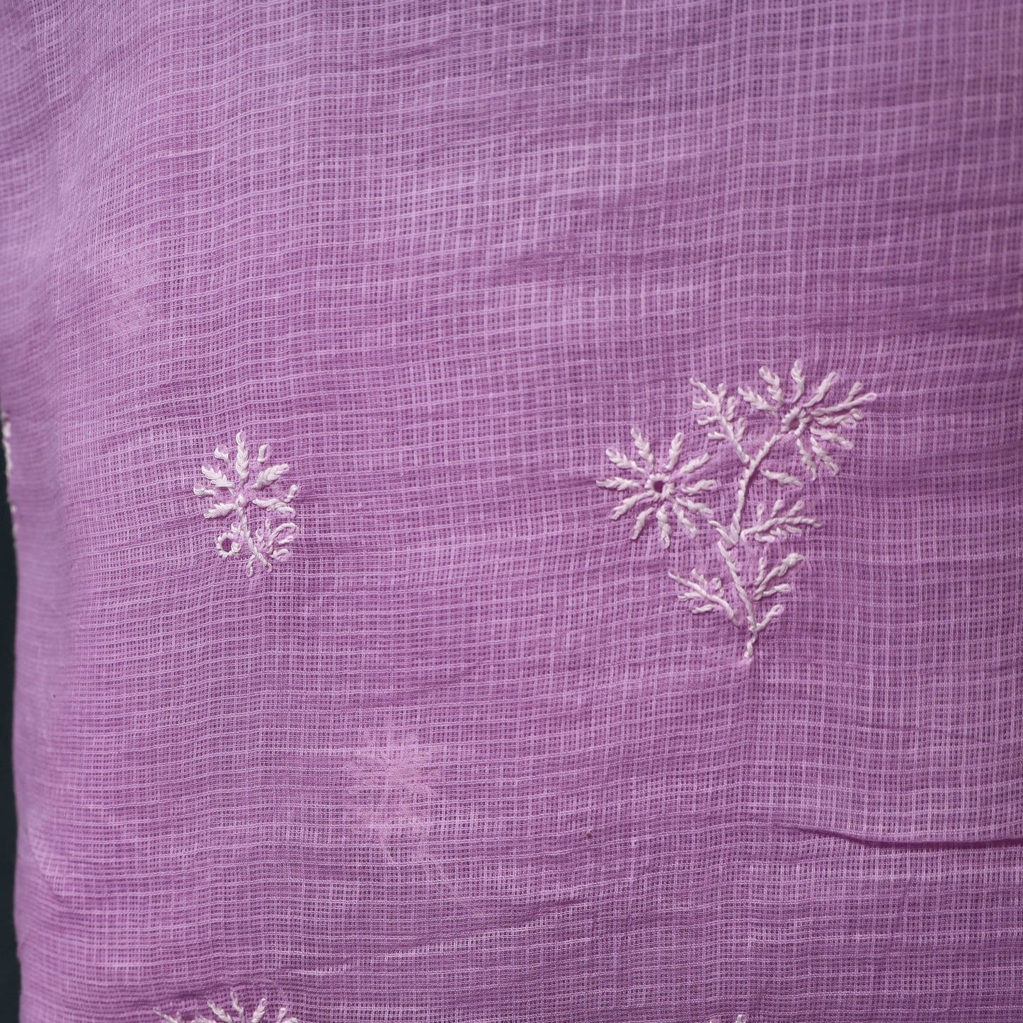 Lucknowi chikankari hand embroidered kota doria cotton 2pc