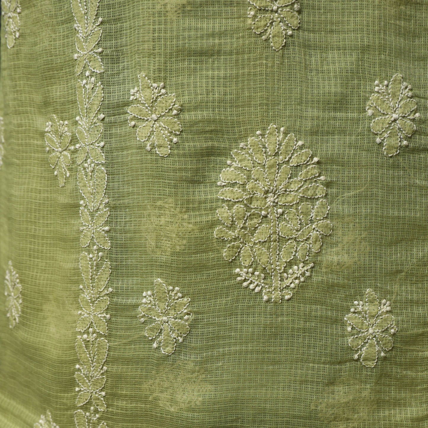 Lucknowi chikankari hand embroidered kota doria cotton 2pc