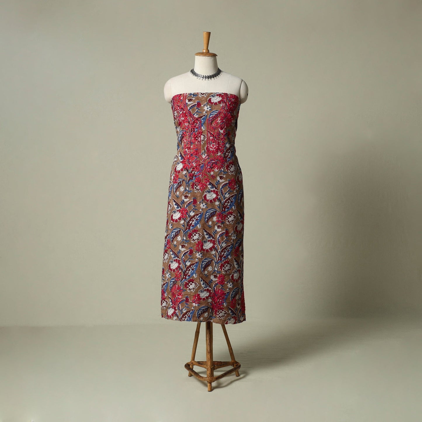 Lucknowi chikankari hand embroidery sanganeri unstitched