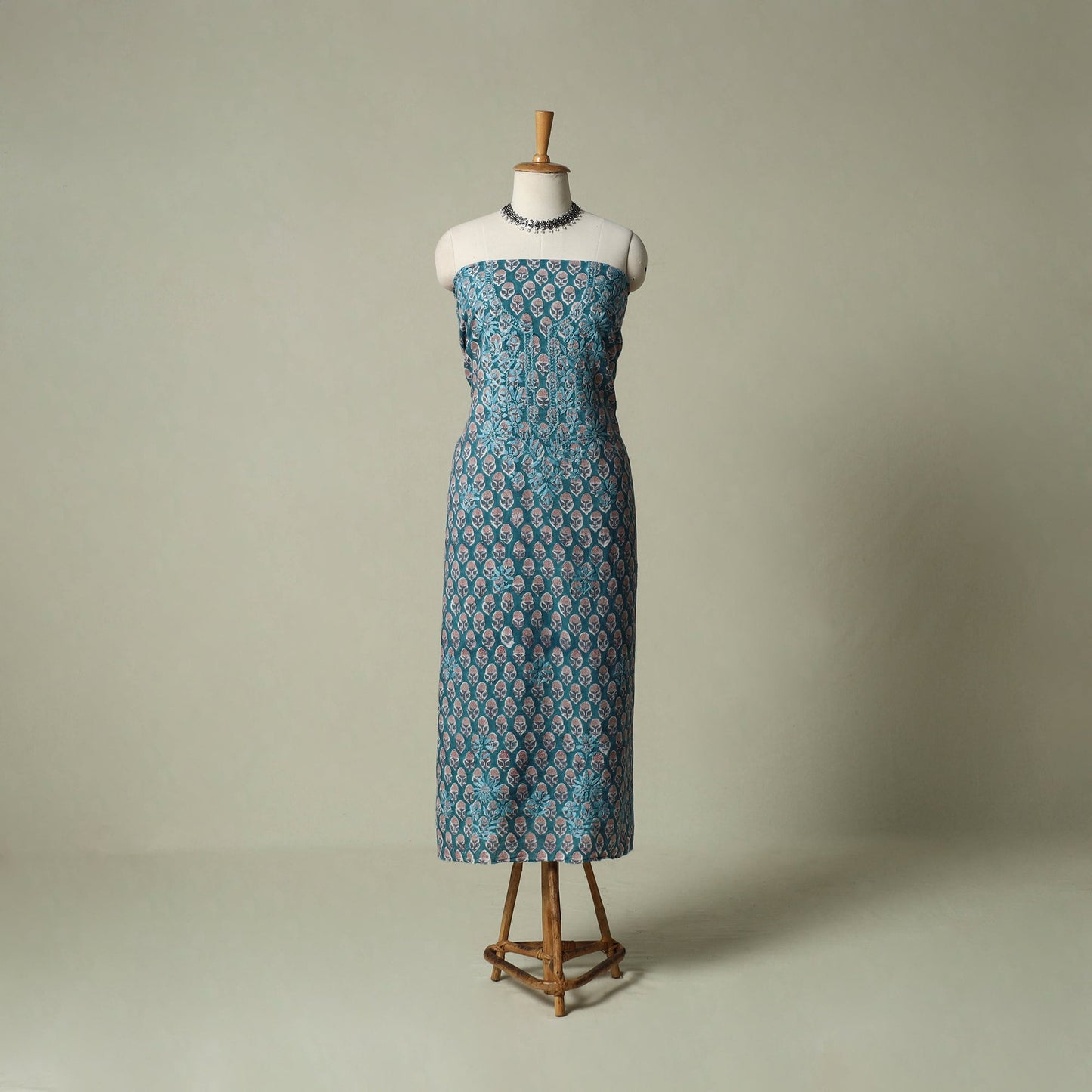 Lucknowi chikankari hand embroidery sanganeri unstitched