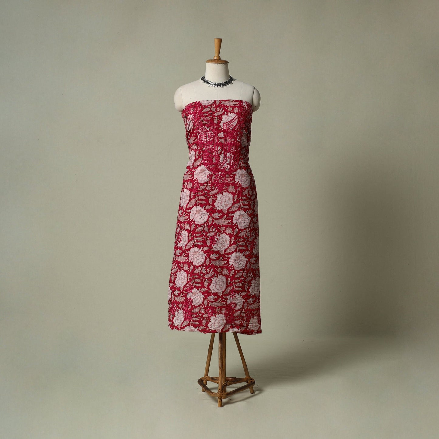 Lucknowi chikankari hand embroidery sanganeri unstitched