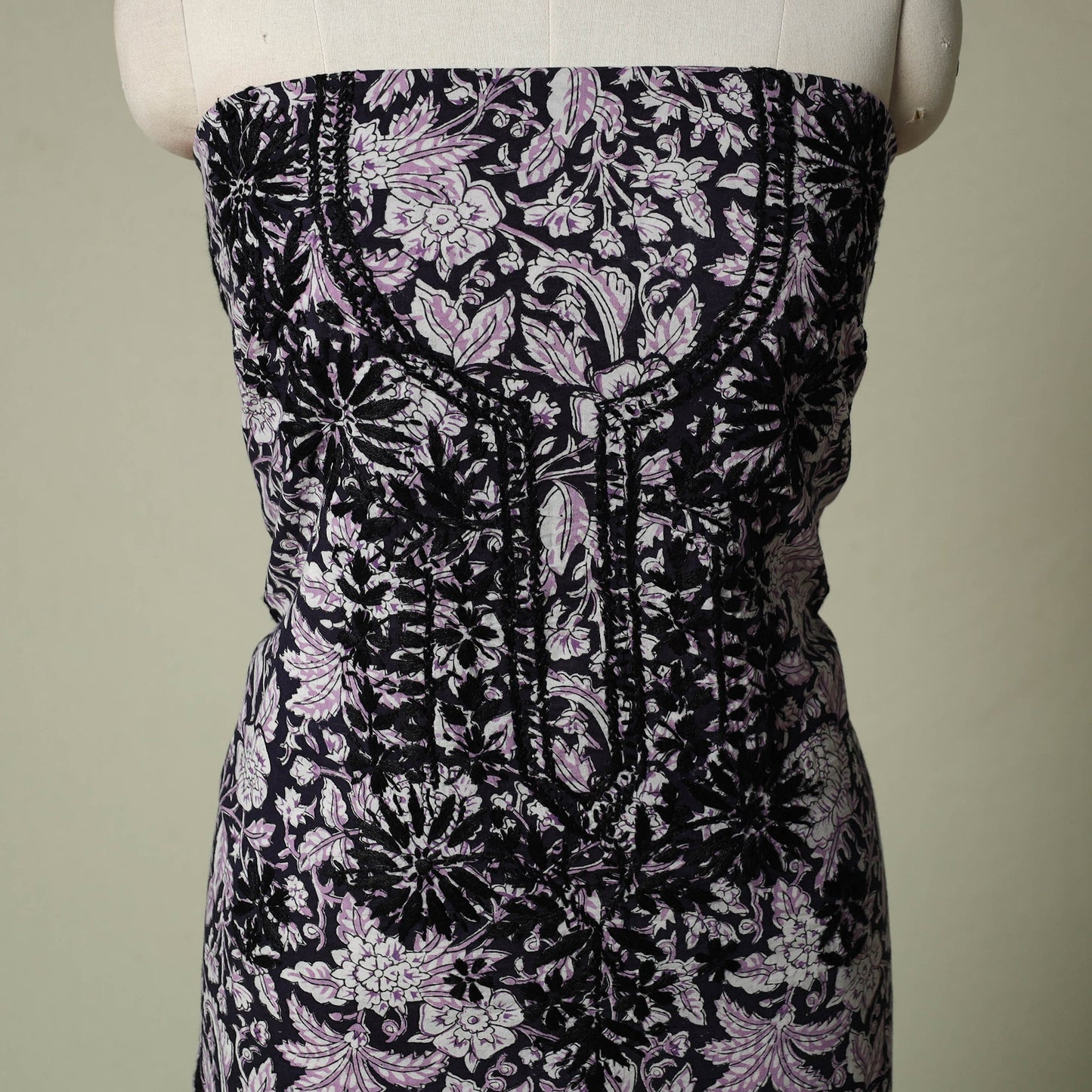 Lucknowi chikankari hand embroidery sanganeri unstitched