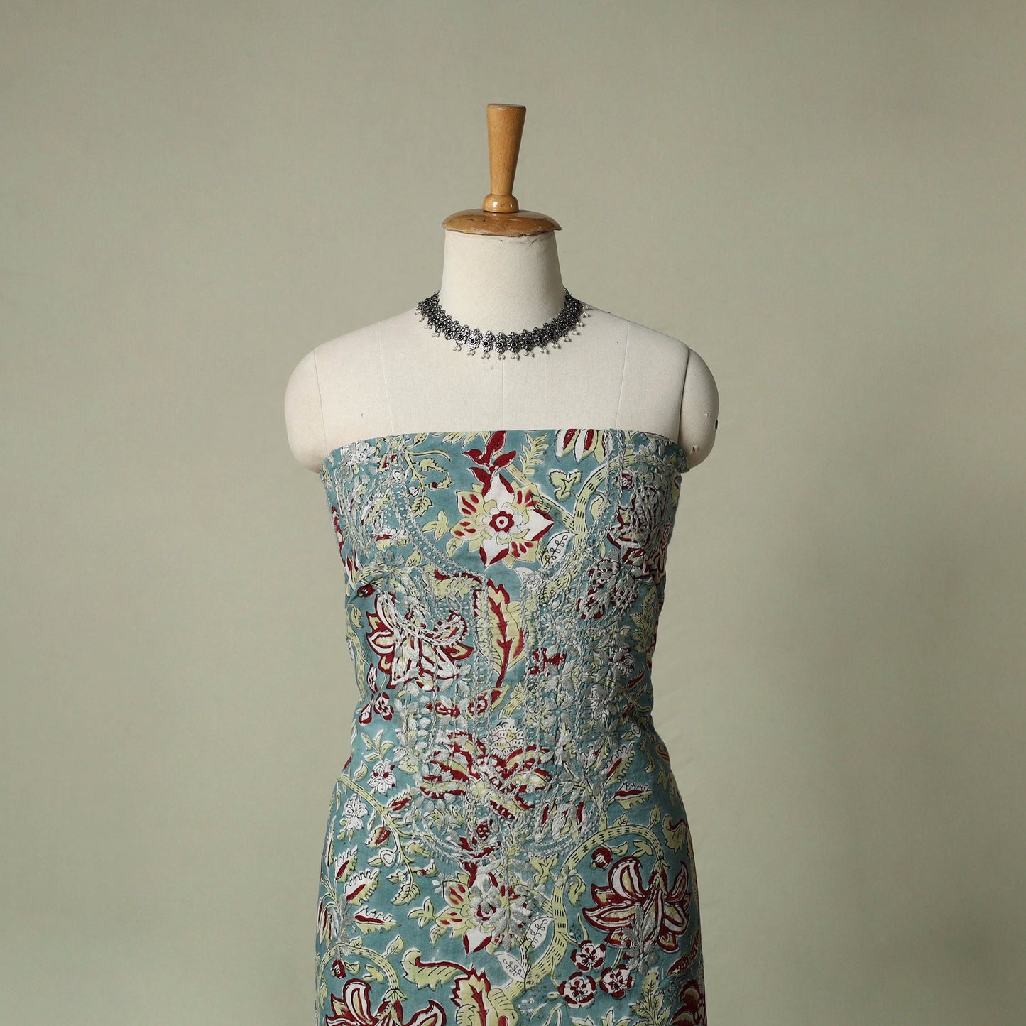 Lucknowi chikankari hand embroidery sanganeri unstitched