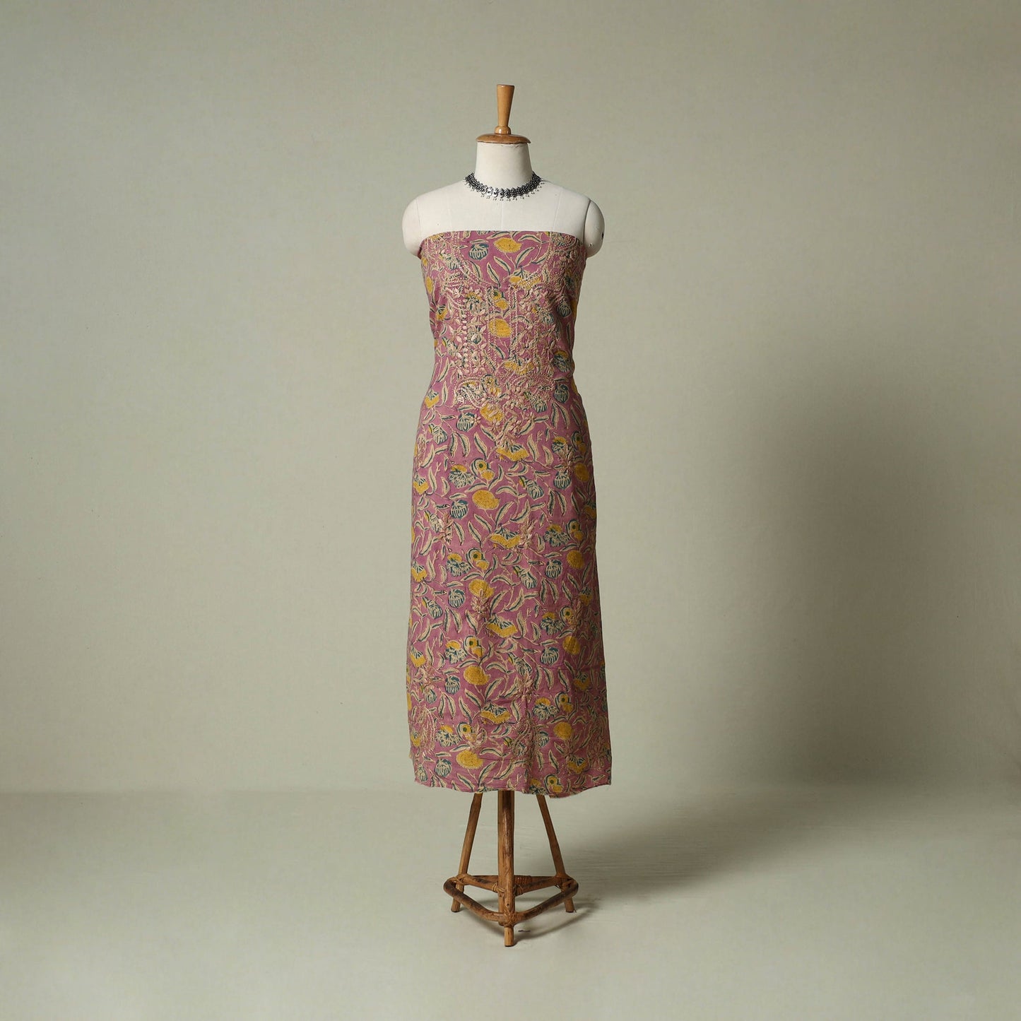 Lucknowi chikankari hand embroidery sanganeri unstitched