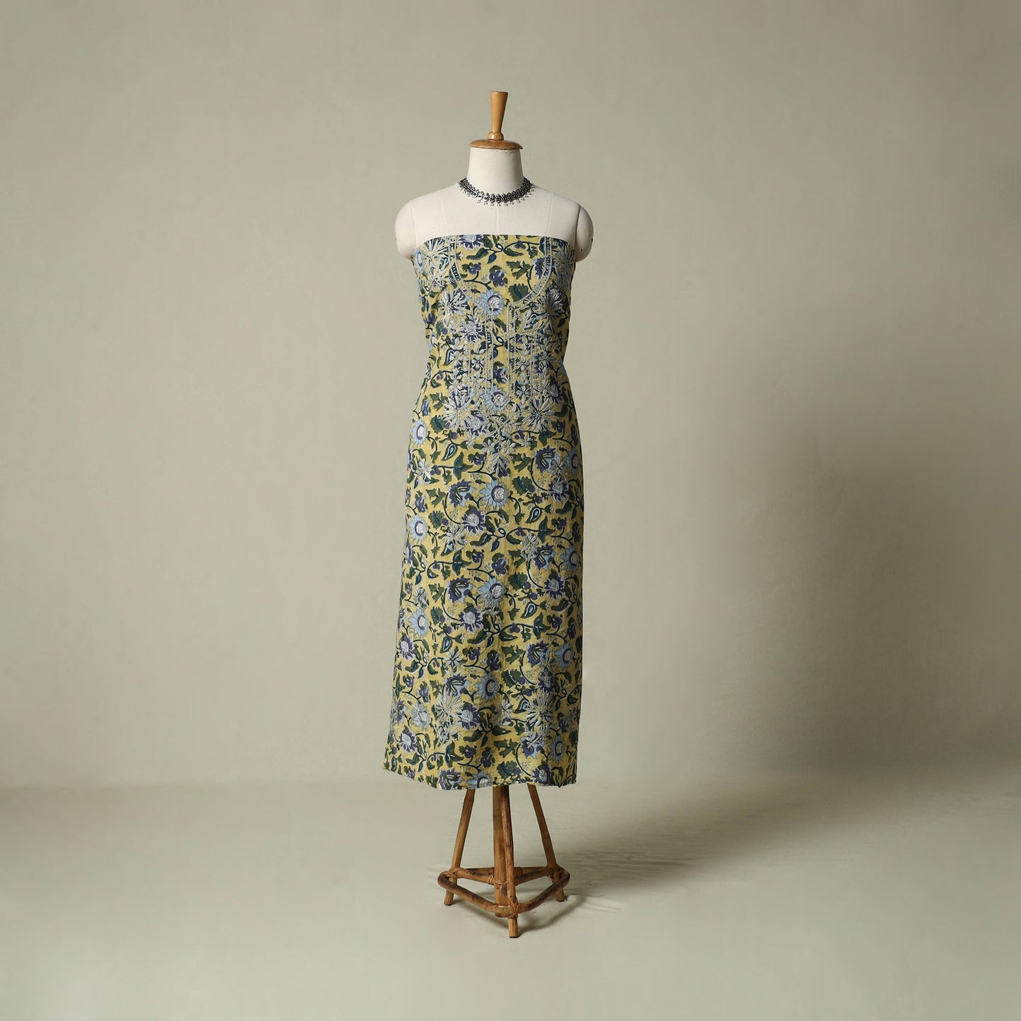 Lucknowi chikankari hand embroidery sanganeri unstitched