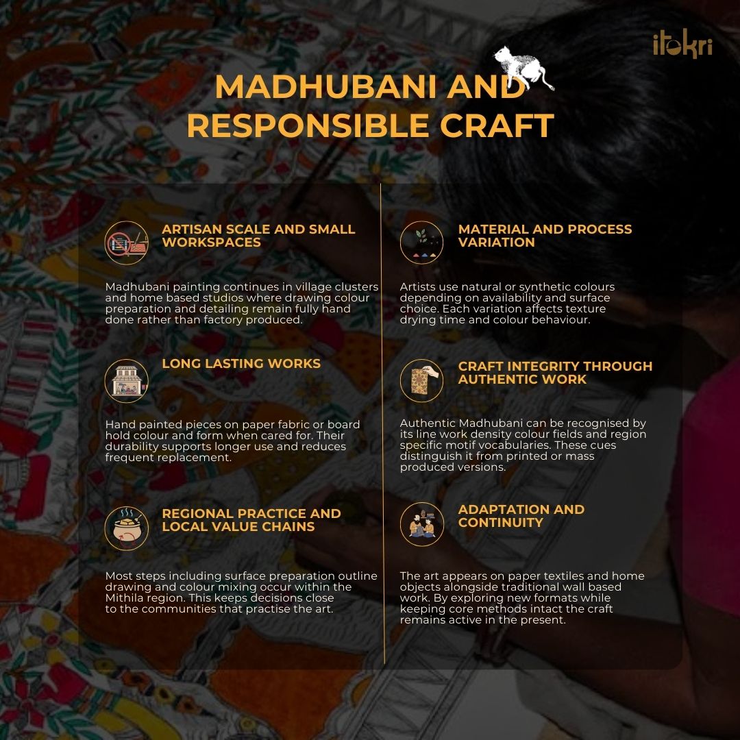 Machhli jal ki rani - madhubani handpainted wooden ring