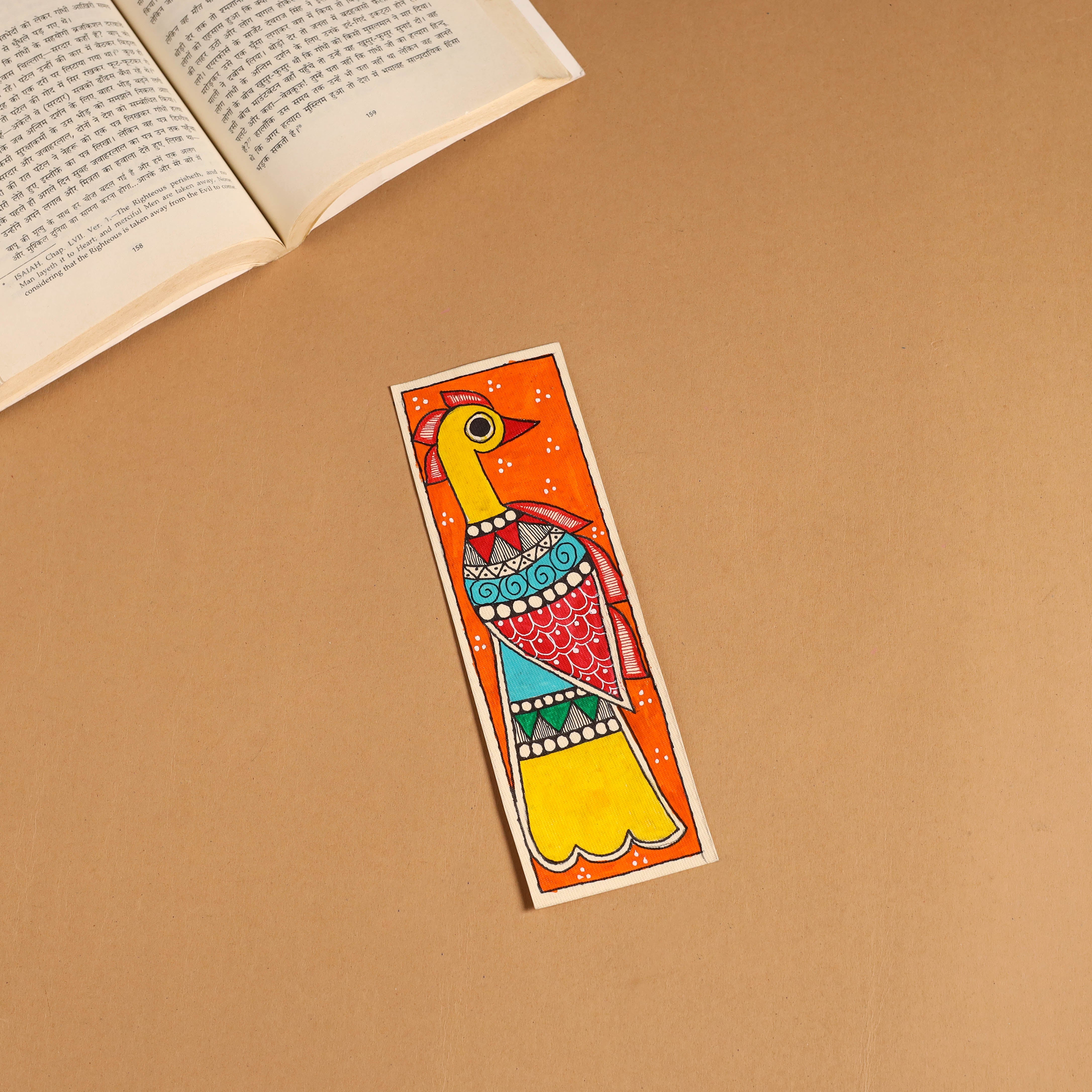 Madhubani Handpainted Bookmark (7 x 2 in) 50