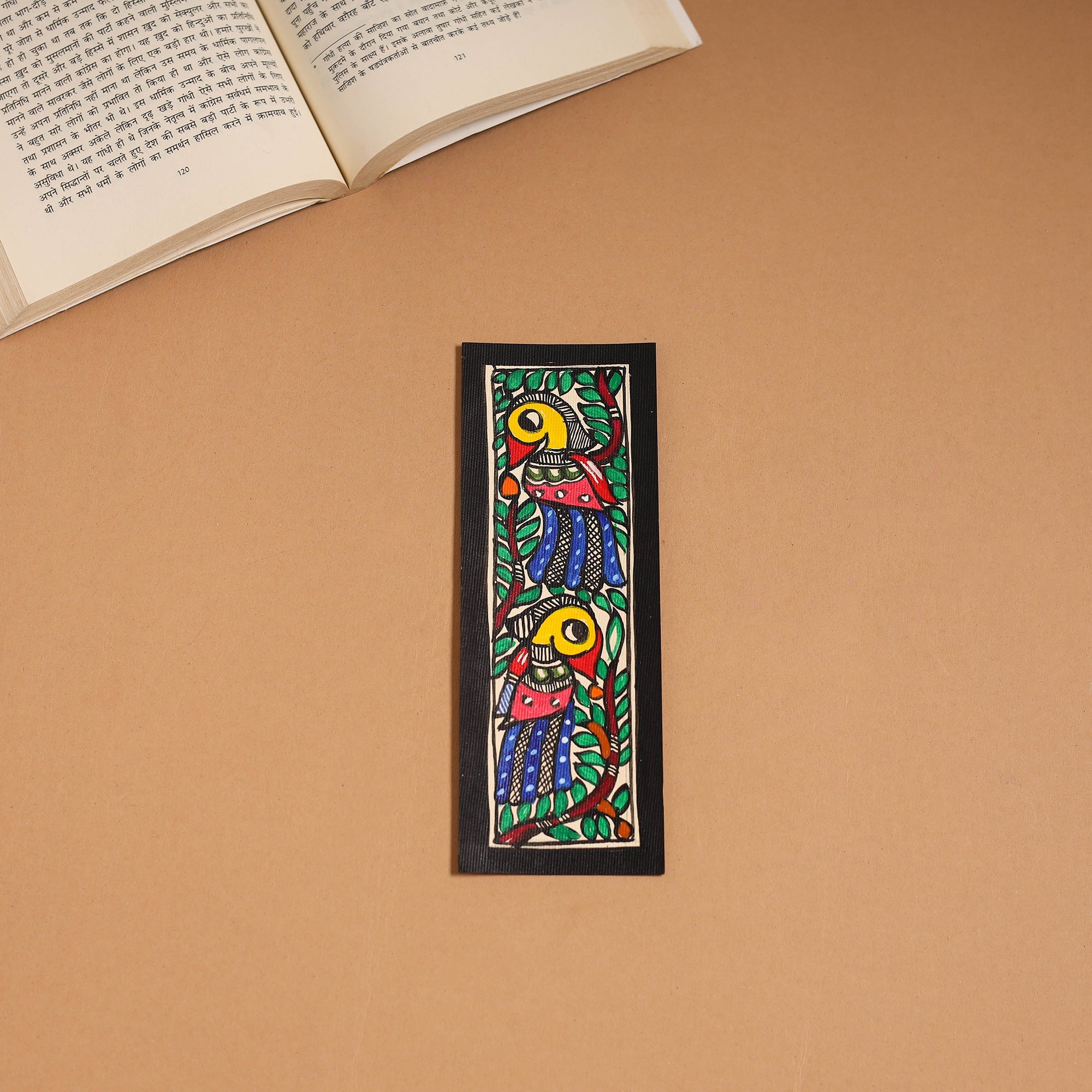 Madhubani Handpainted Bookmark (7 x 2 in)