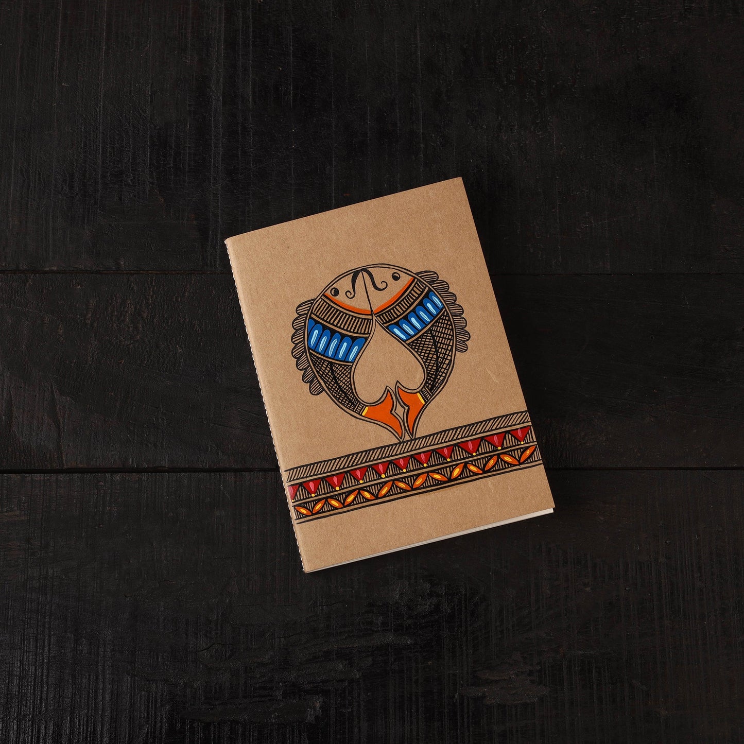 Madhubani handpainted handmade paper diaries (set of 3) 15
