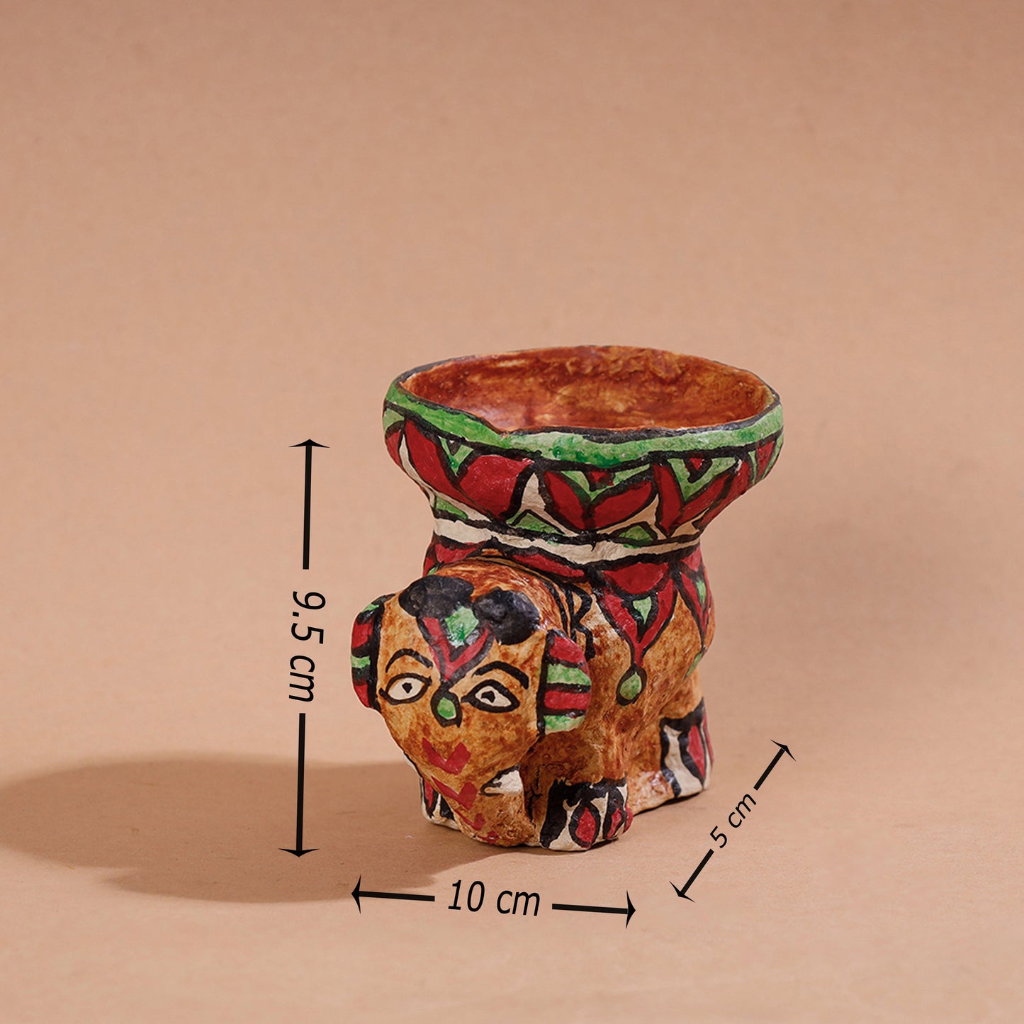 Madhubani Handpainted Paper Mache Home Decor Diya