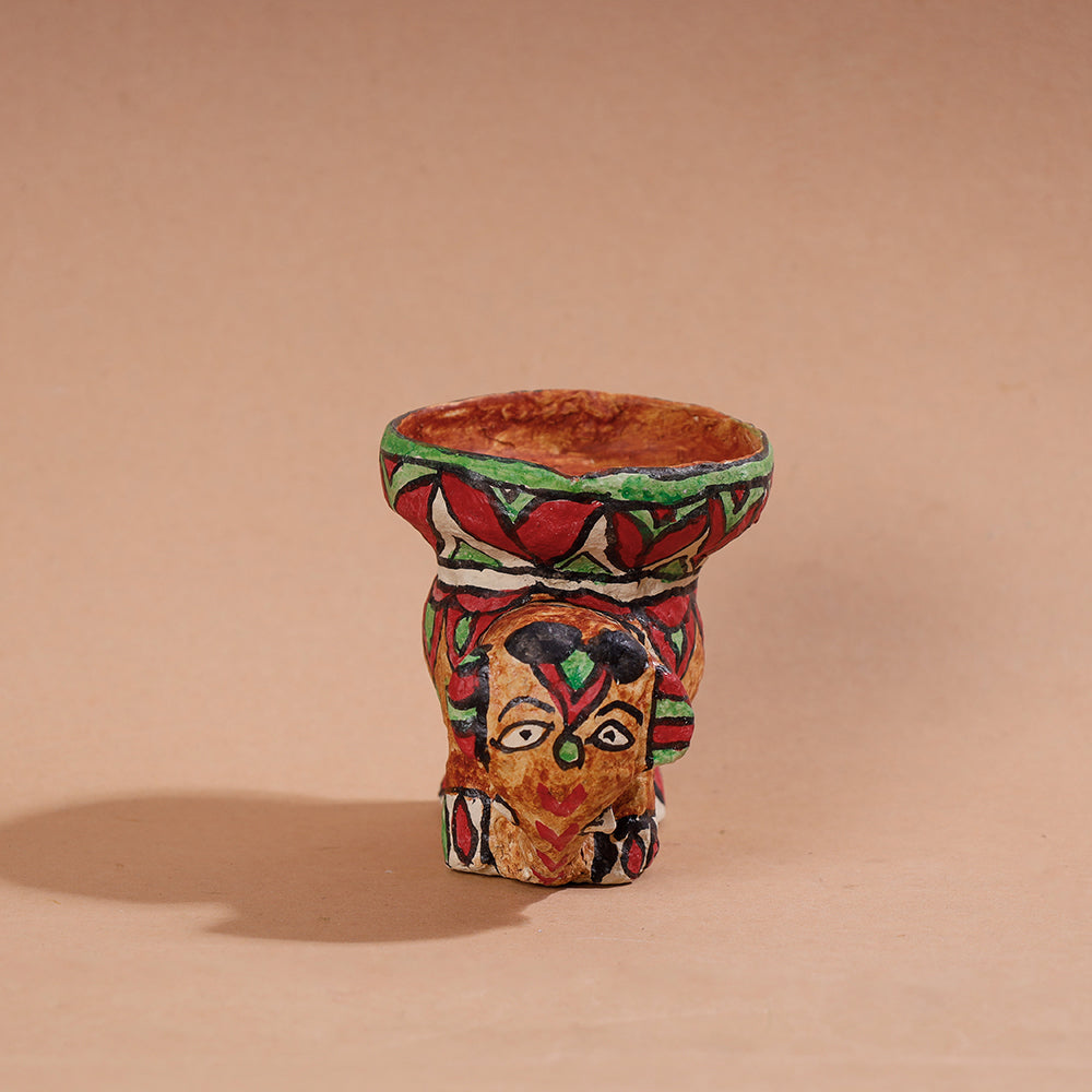 Madhubani Handpainted Paper Mache Home Decor Diya