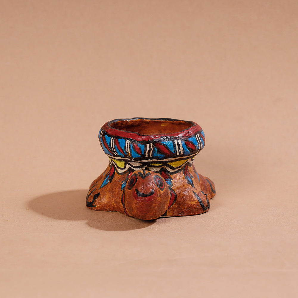 Madhubani Handpainted Paper Mache Home Decor Diya