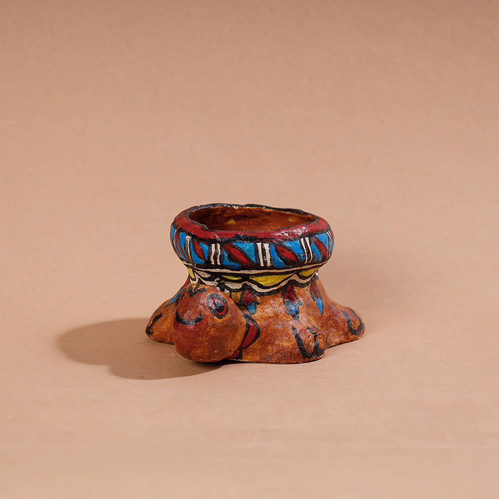 Madhubani Handpainted Paper Mache Home Decor Diya