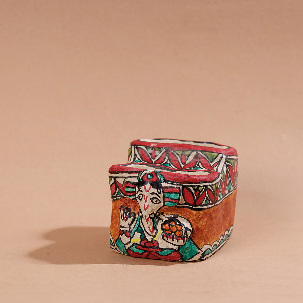 Madhubani Handpainted Paper Mache Pen Stand Online at iTokri.com