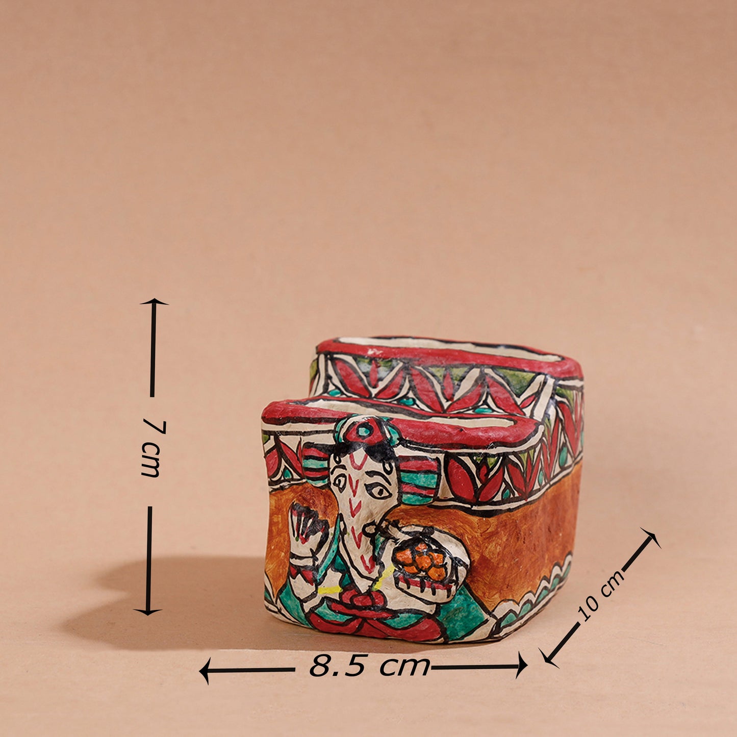 Madhubani Handpainted Paper Mache Pen Stand Online at iTokri.com